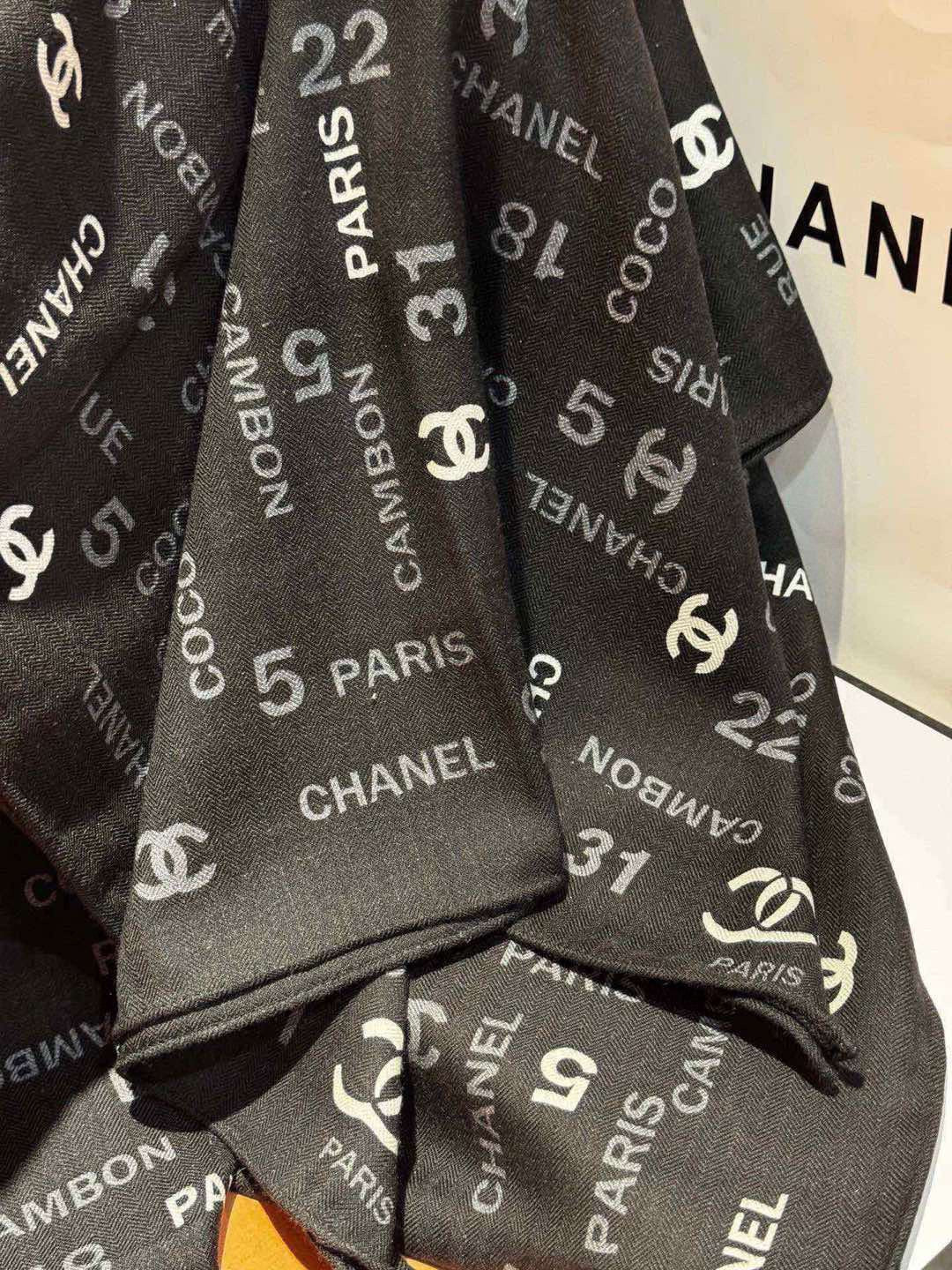CHANEL 25S SCARF 180 IN CASHMERE SILK 738480 mysite
