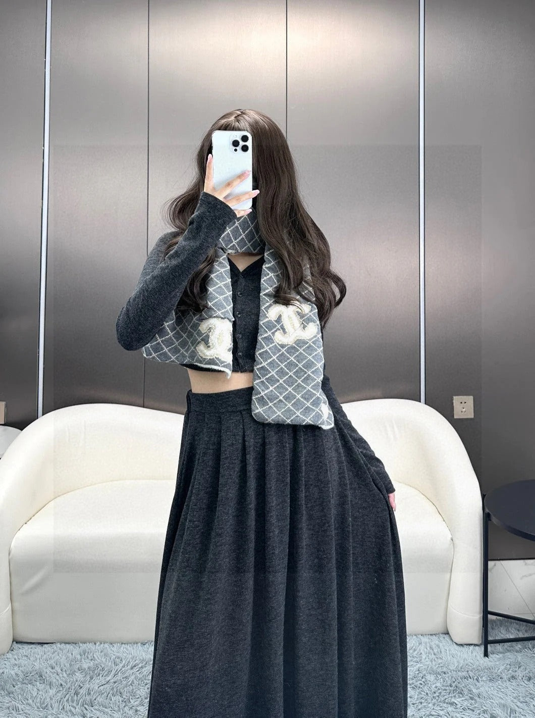 CHANEL 25S SCARF 185 IN CASHMERE 721524 mysite