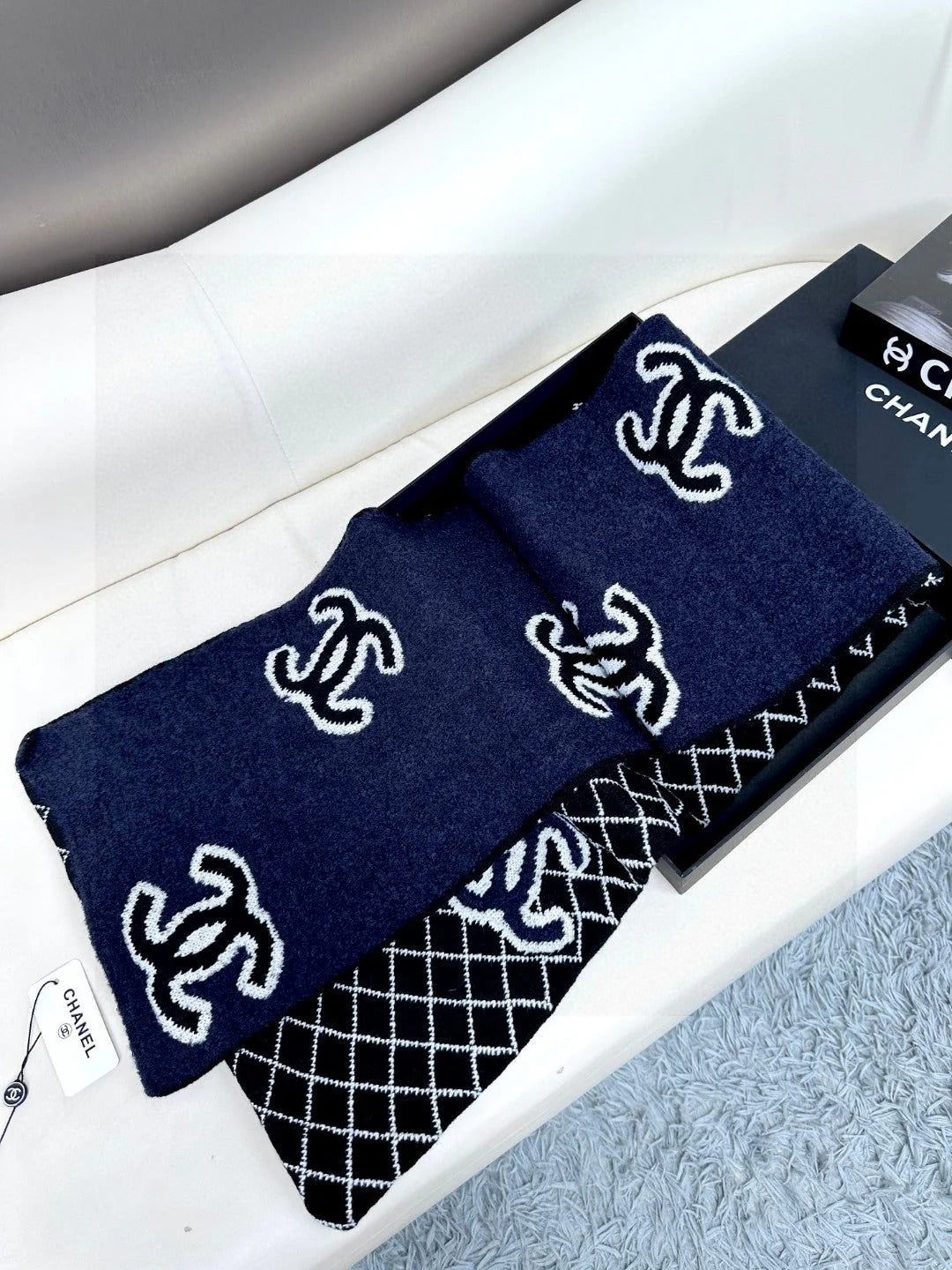 CHANEL 25S SCARF 185 IN CASHMERE 721526 mysite