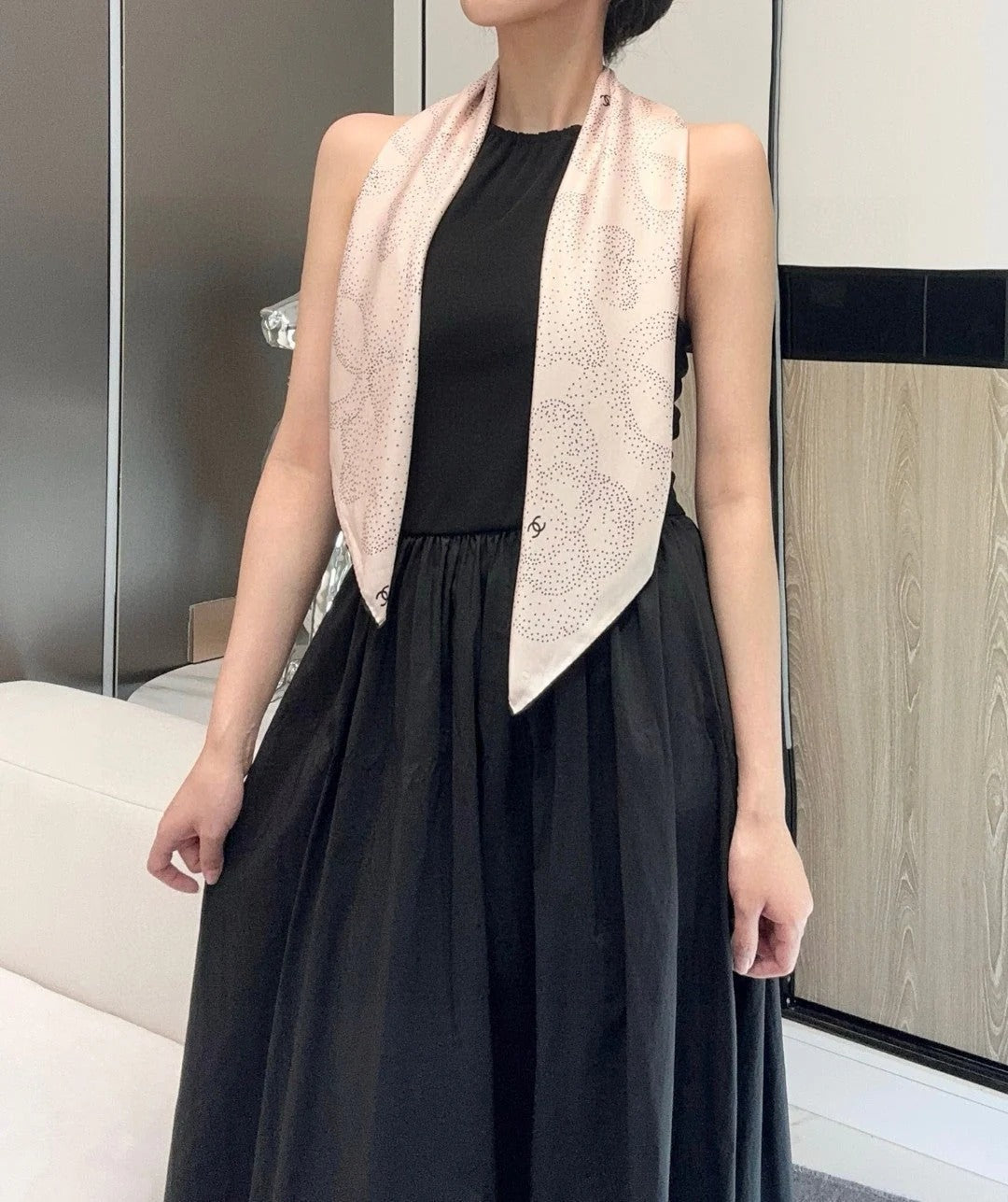 CHANEL 25S SCARF 90 IN SILK 730644 mysite