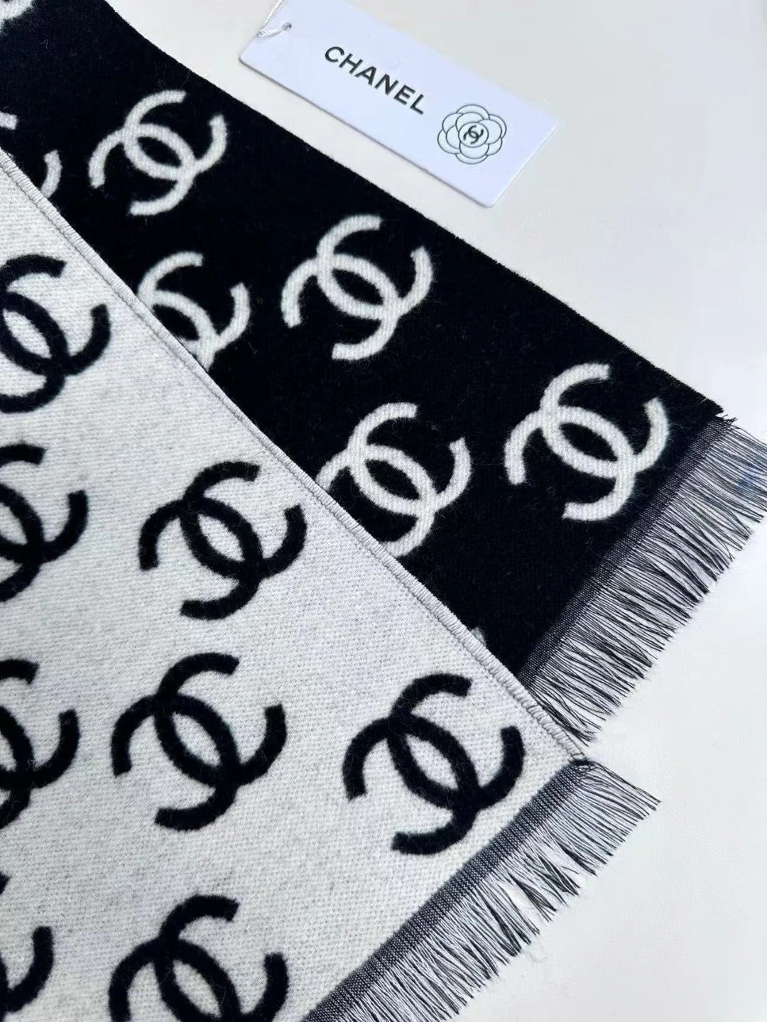 CHANEL 25S SCARF 180 IN CASHMERE WOOL 733942 mysite