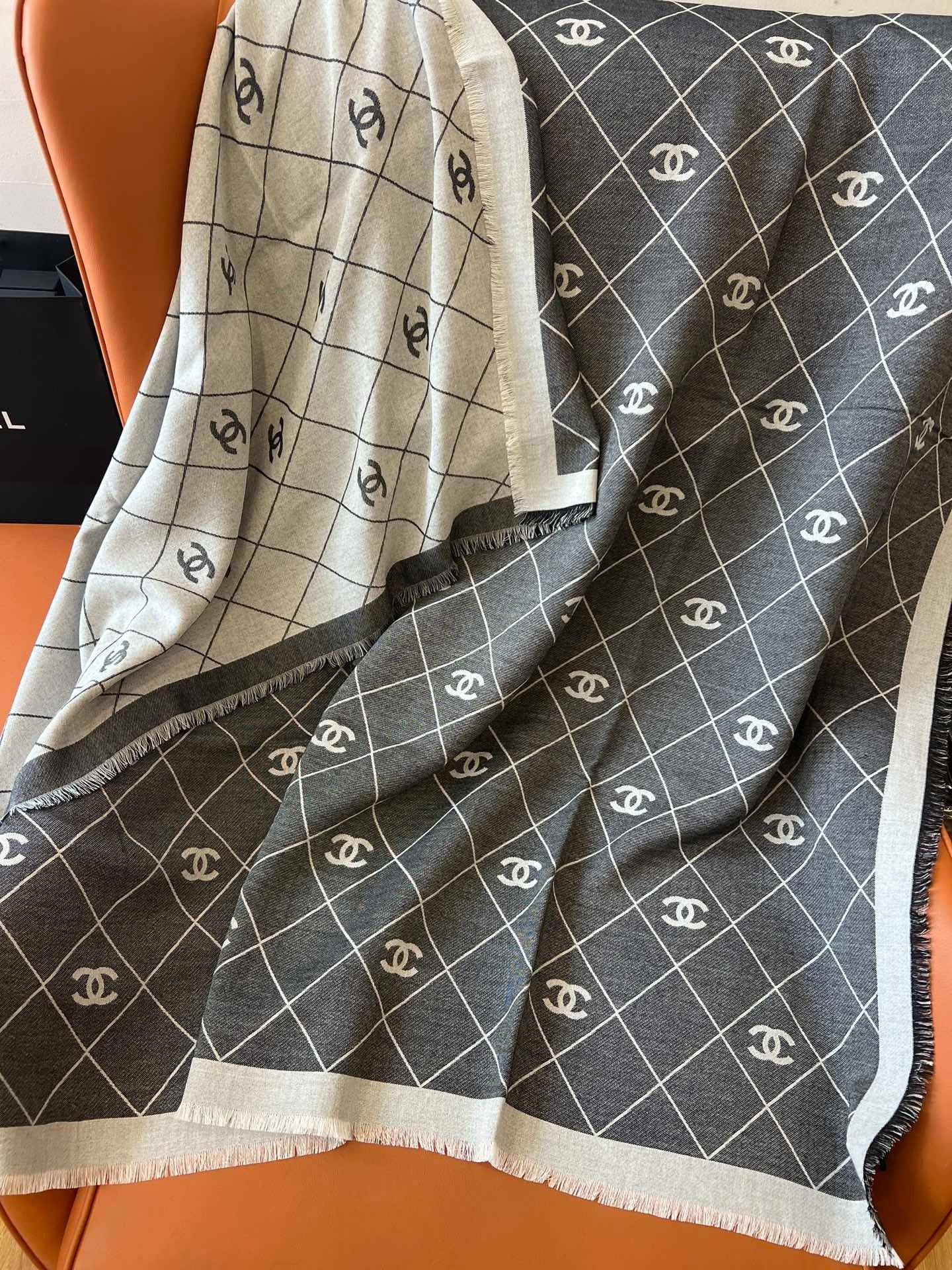 CHANEL 25S SCARF 140 IN WOOL SILK 700810 mysite