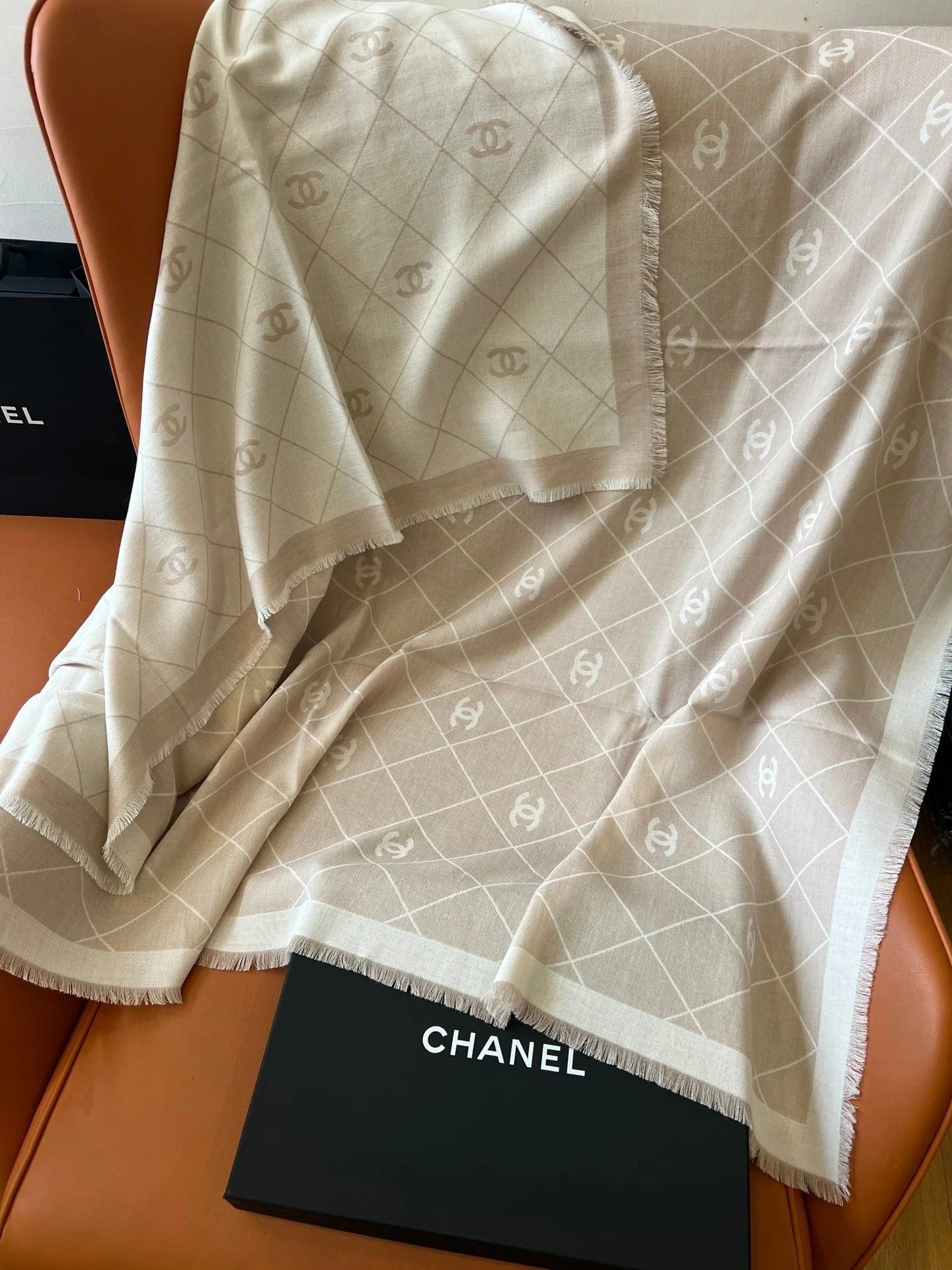 CHANEL 25S SCARF 140 IN WOOL SILK 700809 mysite