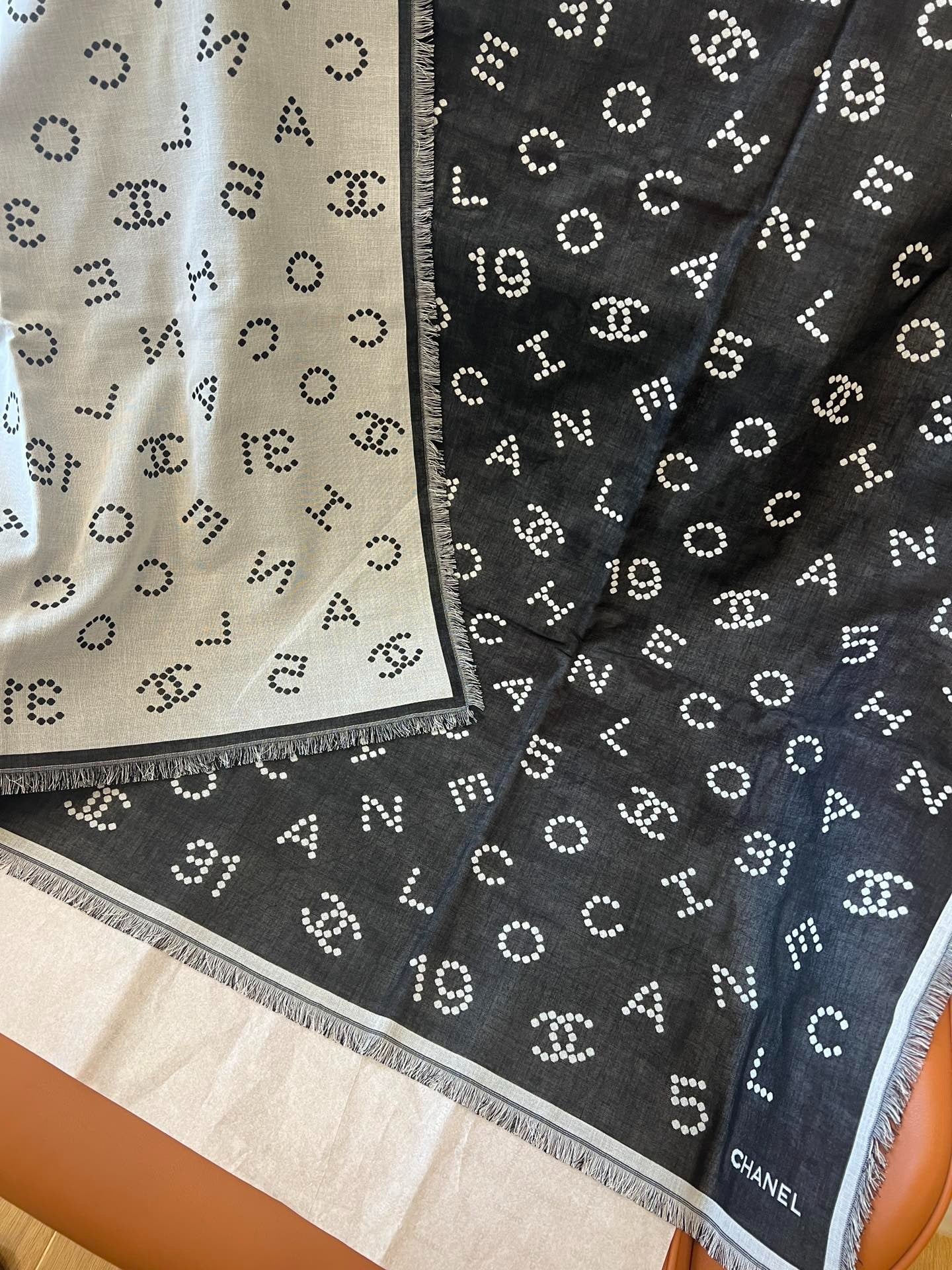 CHANEL 25S SCARF 140 IN WOOL SILK 700811 mysite