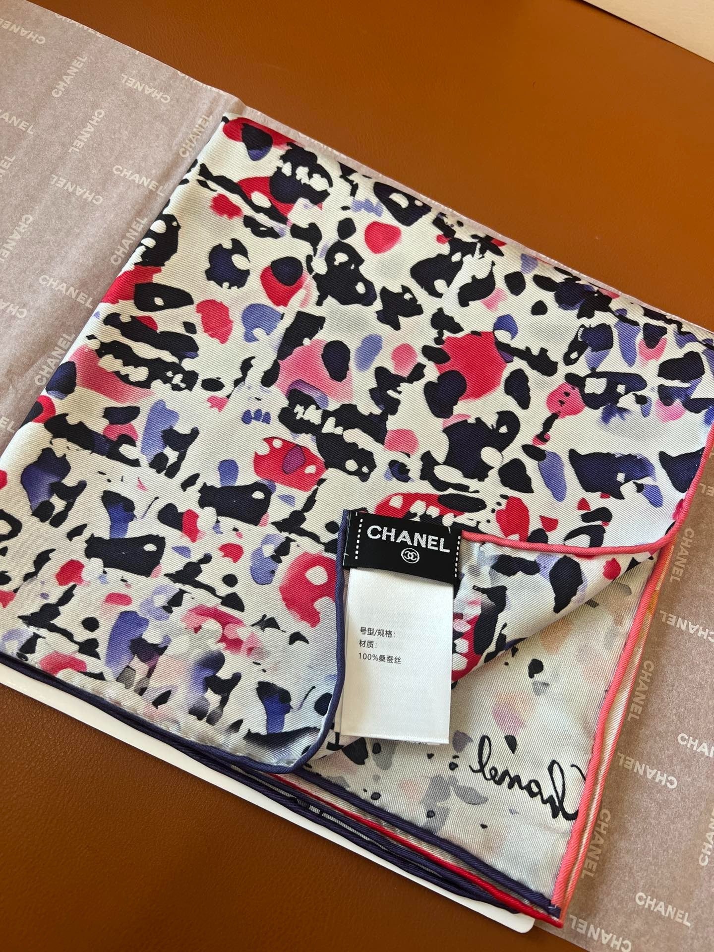 CHANEL 25S SCARF 90 IN SILK TWILL 700818 mysite