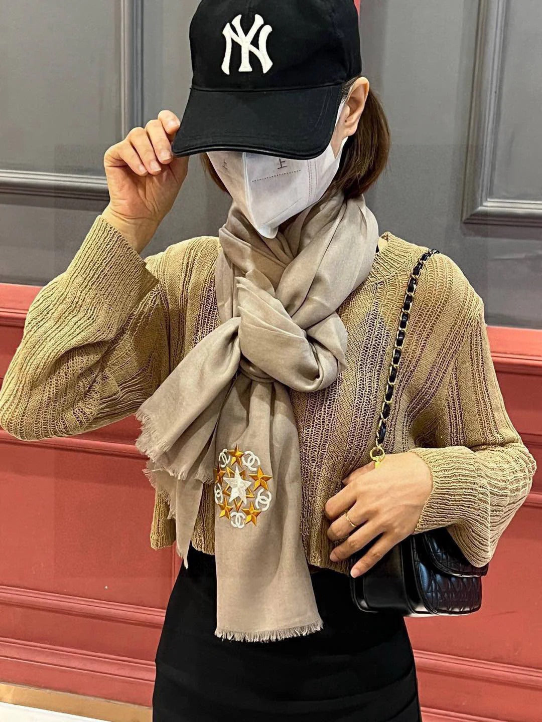 CHANEL 25S SCARF 200 IN CASHMERE WOOL 701967 mysite