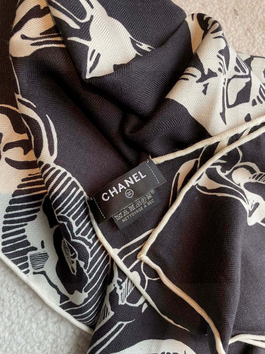 CHANEL 25S SCARF 140 IN CASHMERE SILK 733891 mysite