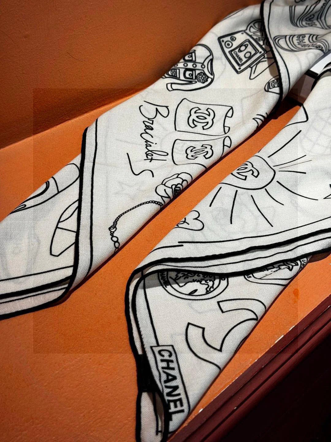 CHANEL 25S SCARF 140 IN SILK 735810 mysite