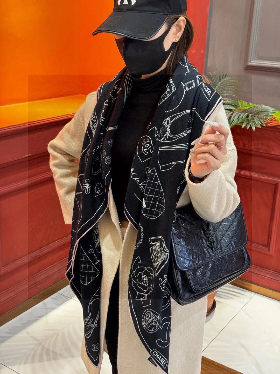 CHANEL 25S SCARF 140 IN SILK 735811 mysite