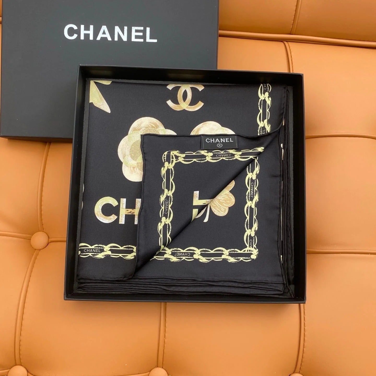 CHANEL 25S SCARF 90 IN SILK 703656 mysite