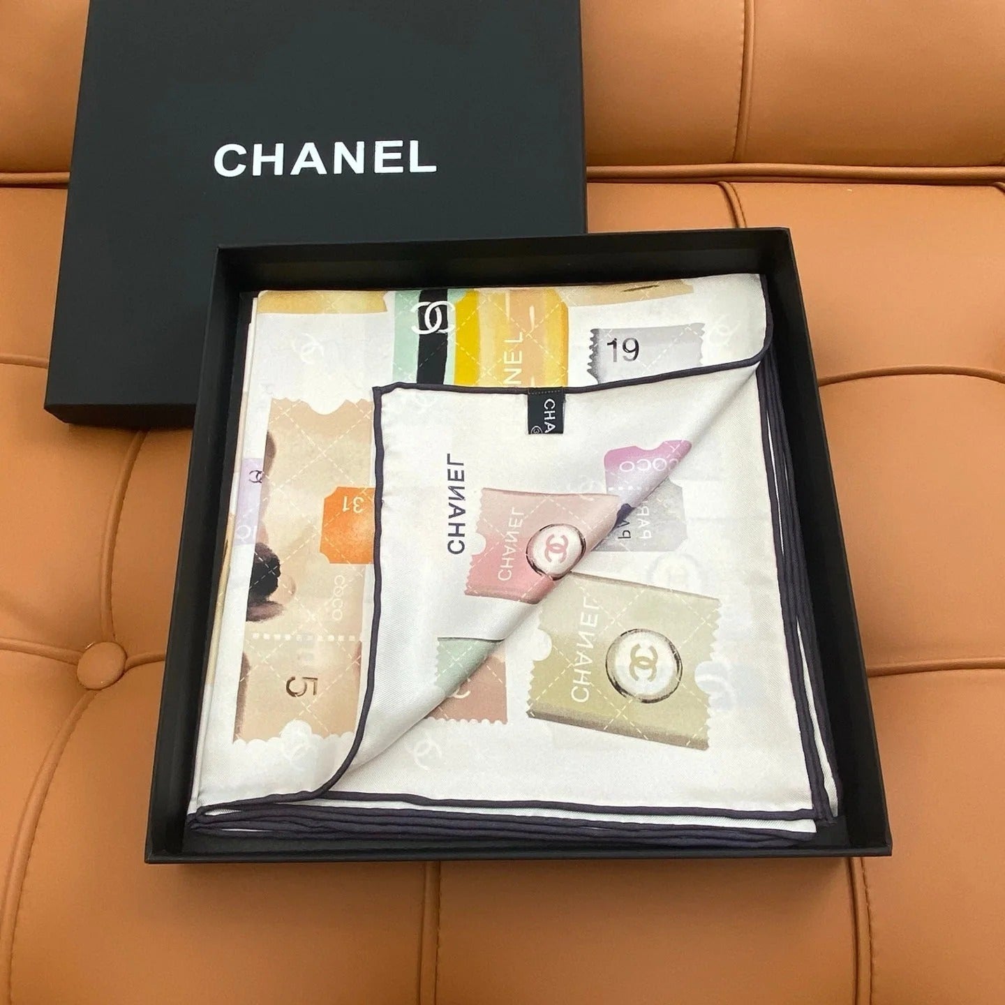 CHANEL 25S SCARF 90 IN SILK 703700 mysite
