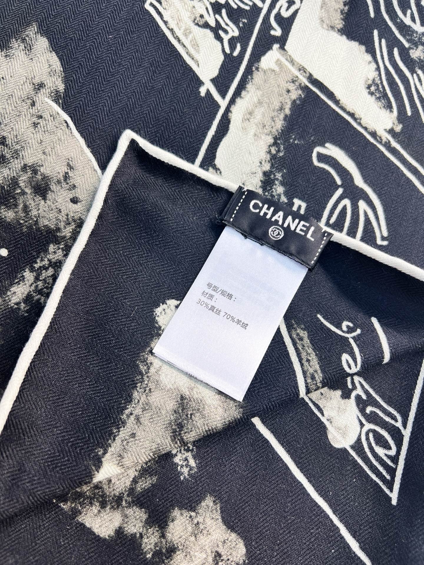 CHANEL 25S SCARF 135 IN CASHMERE SILK 737229 mysite