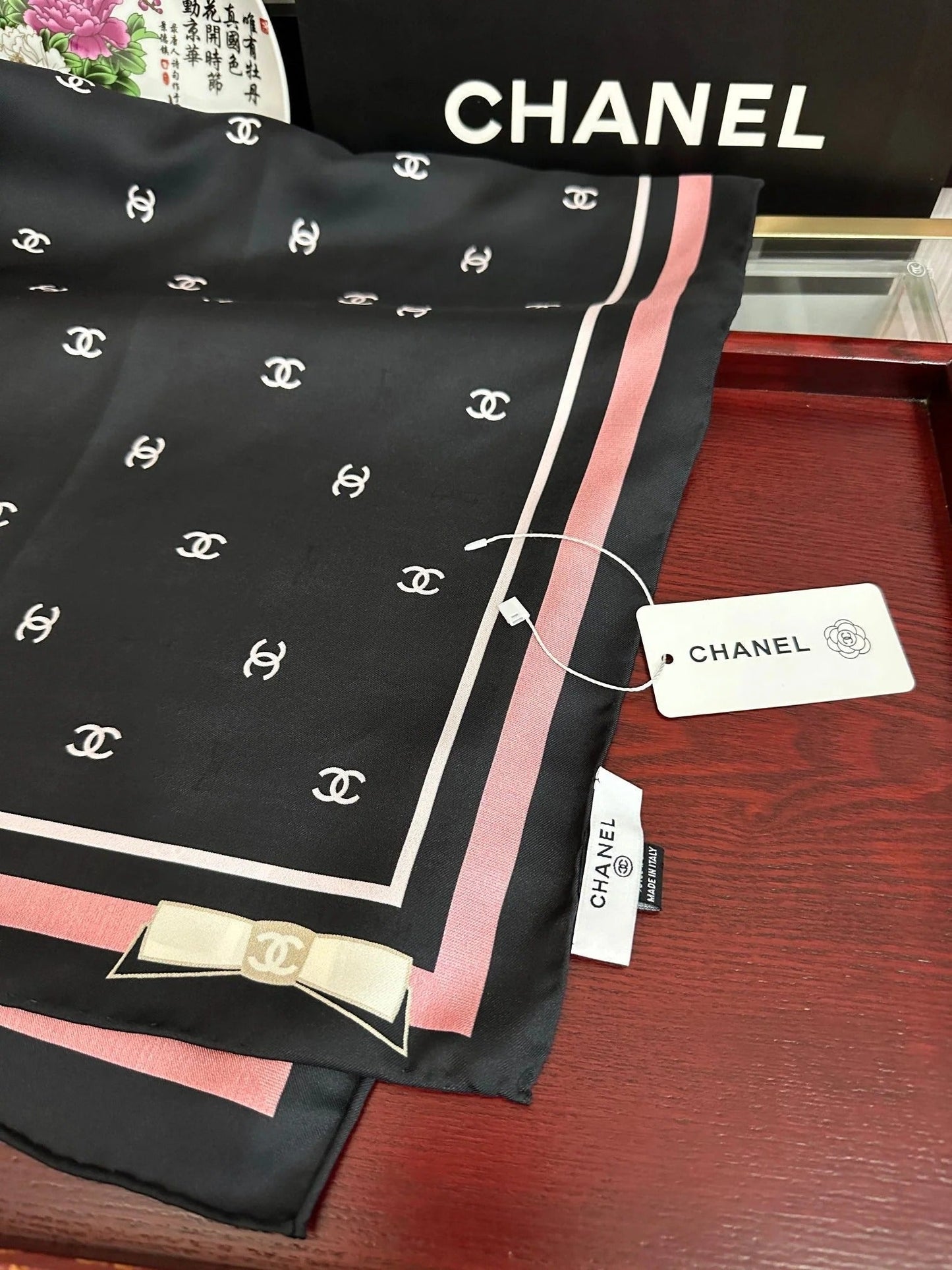 CHANEL 25S SCARF 90 IN SILK 730537 mysite