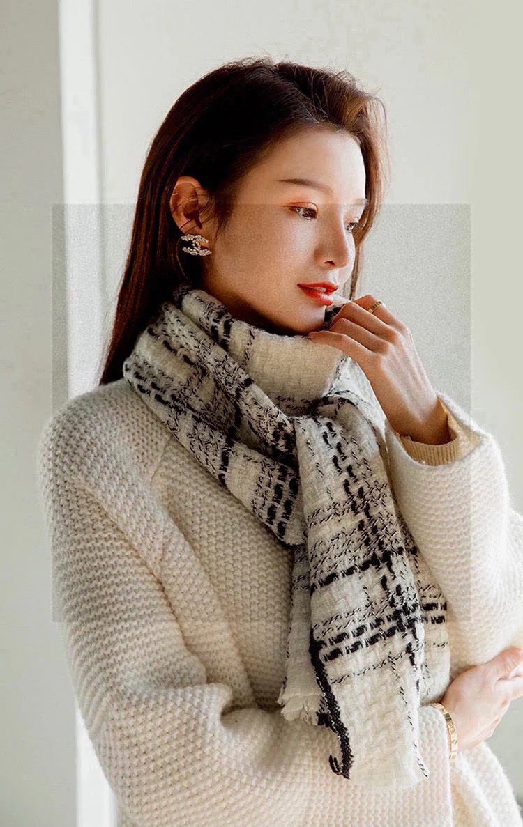 CHANEL 25S SCARF 185 IN CASHMERE 730559 mysite