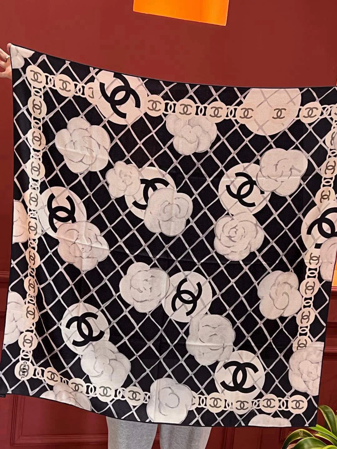 CHANEL 25S SCARF 110 IN CASHMERE SILK 730603 mysite