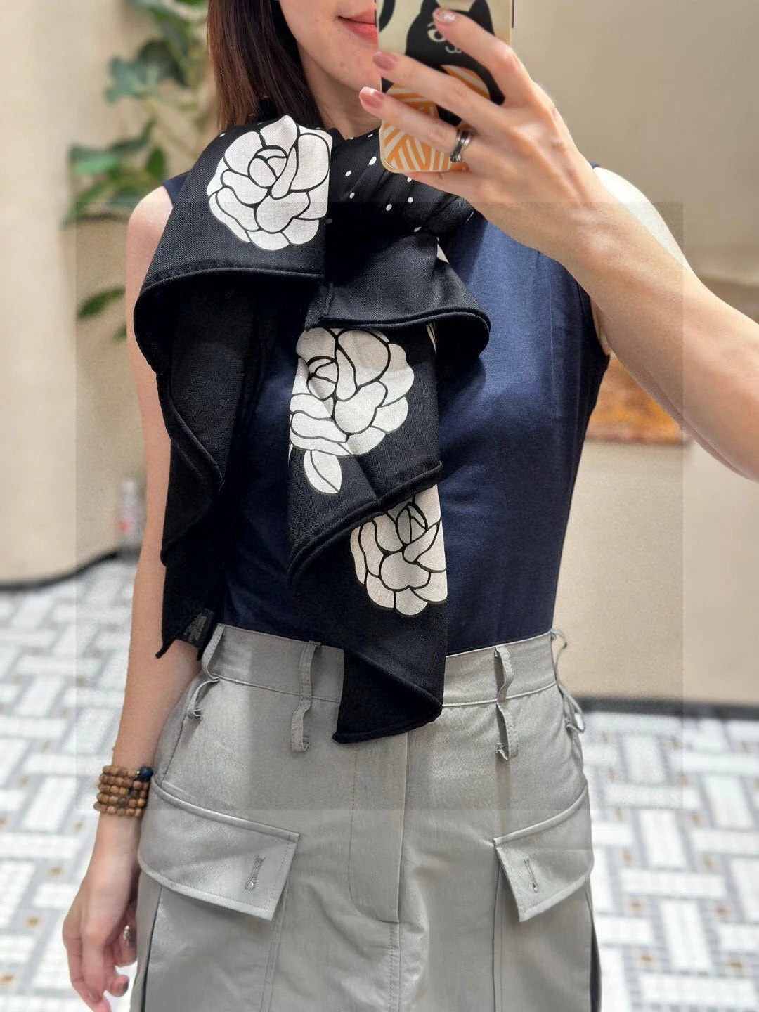 CHANEL 25S SCARF 140 IN SILK 735805 mysite