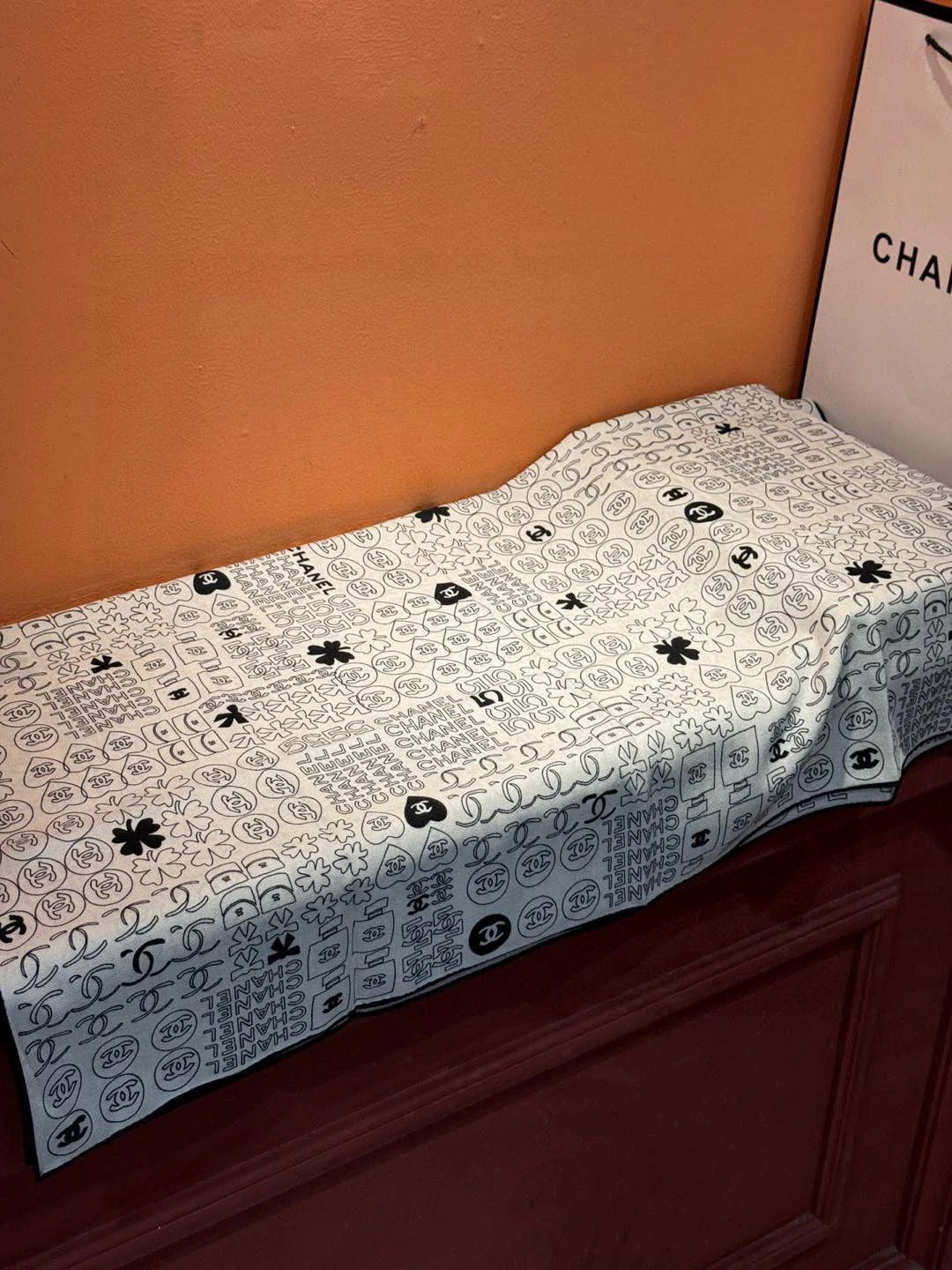 CHANEL 25S SCARF 110 IN CASHMERE SILK 738478 mysite