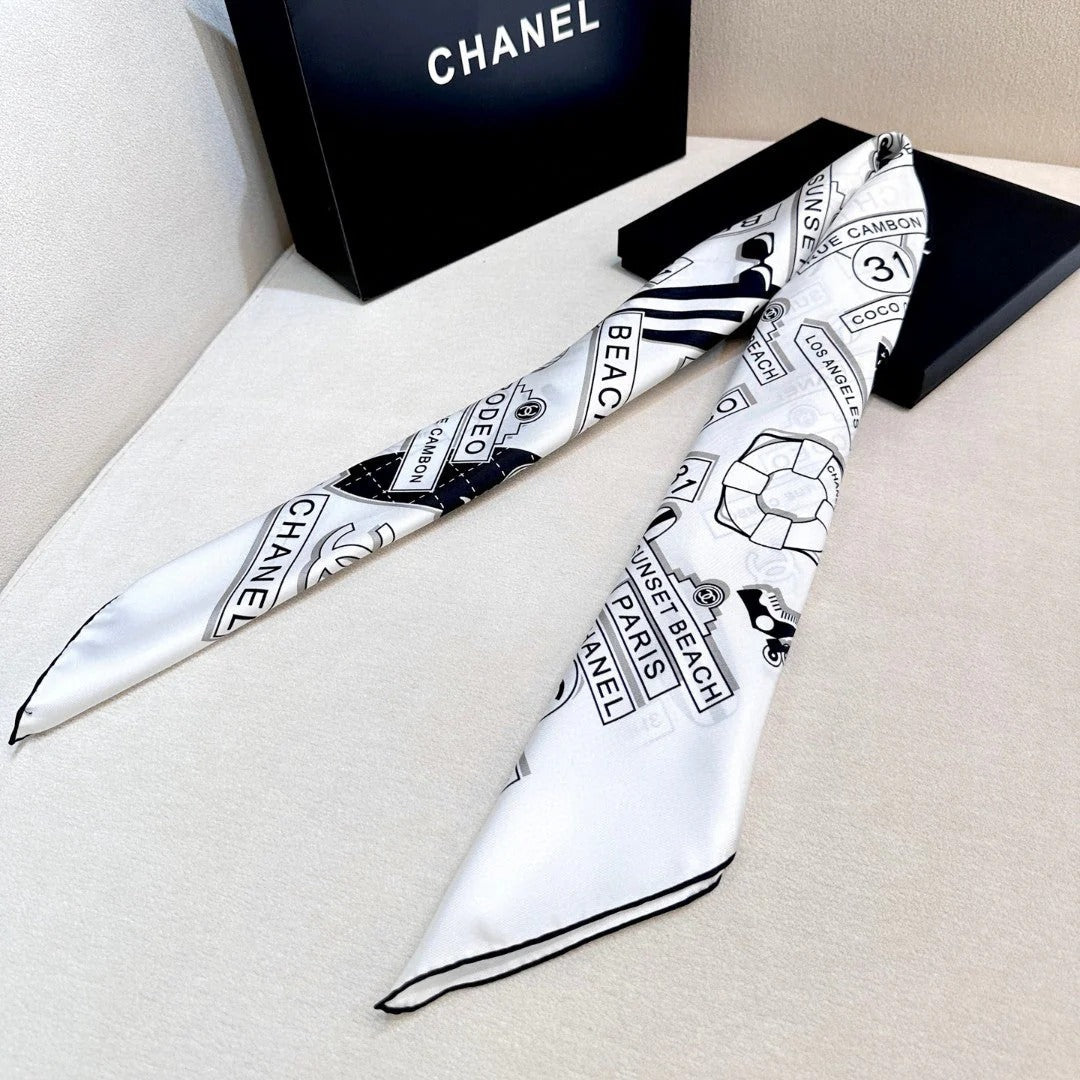 CHANEL 25S SCARF 90 IN SILK 729054 mysite