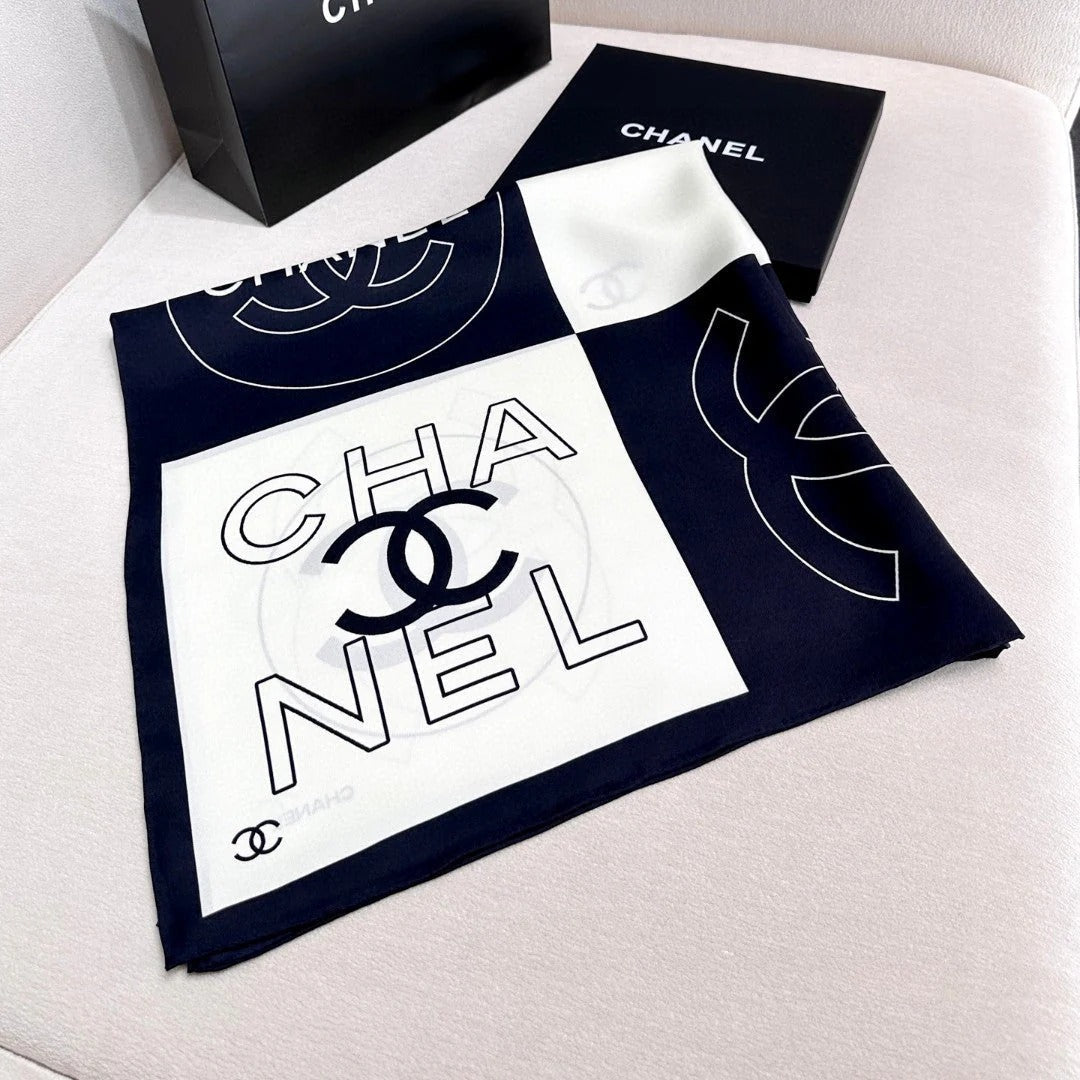 CHANEL 25S SCARF 90 IN SILK 730653 mysite