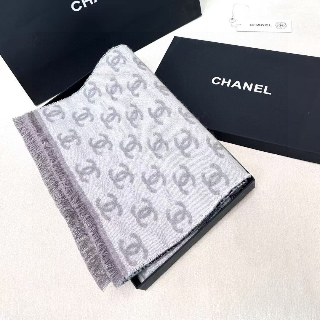 CHANEL 25S SCARF 185 IN CASHMERE WOOL 733953 mysite