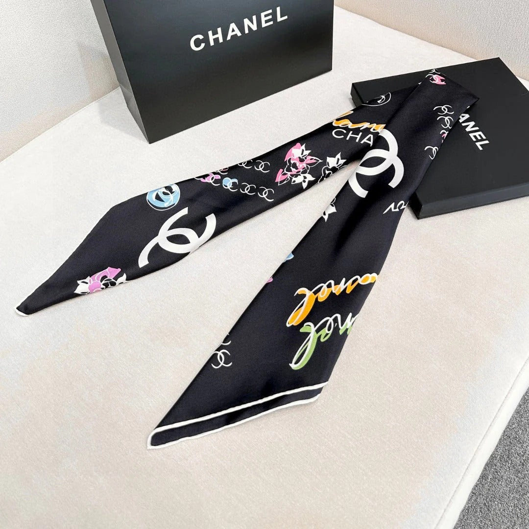 CHANEL 25S SCARF 90 IN SILK 735829 mysite