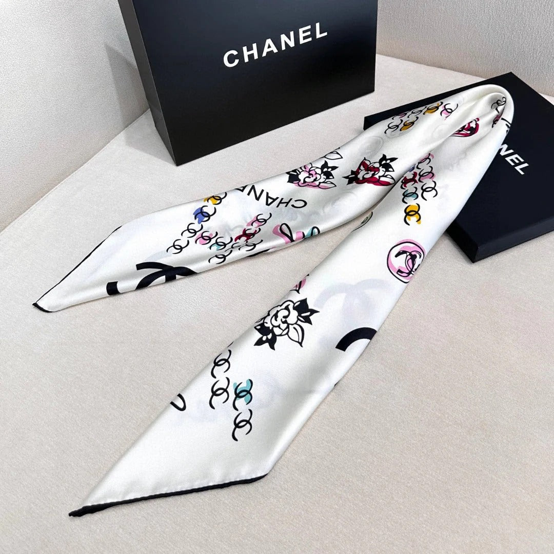 CHANEL 25S SCARF 90 IN SILK 735830 mysite