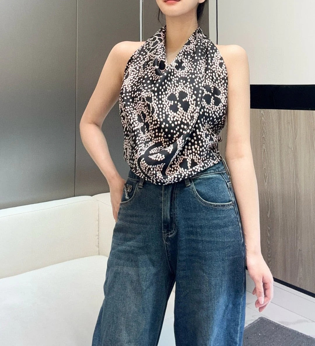 CHANEL 25S SCARF 90 IN SILK 724785 mysite