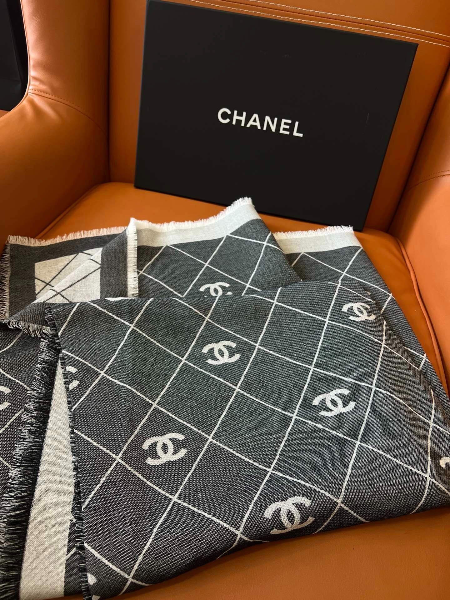 CHANEL 25S SCARF 140 IN WOOL SILK 700810 mysite