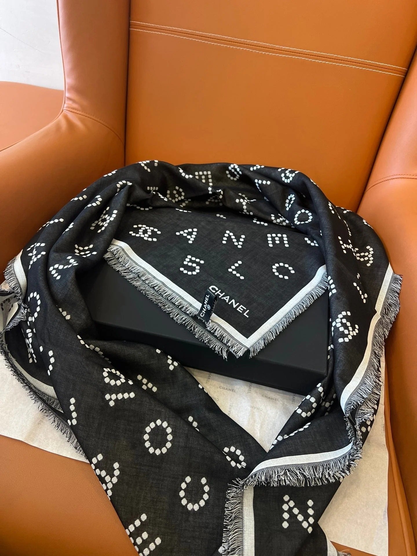 CHANEL 25S SCARF 140 IN WOOL SILK 700811 mysite