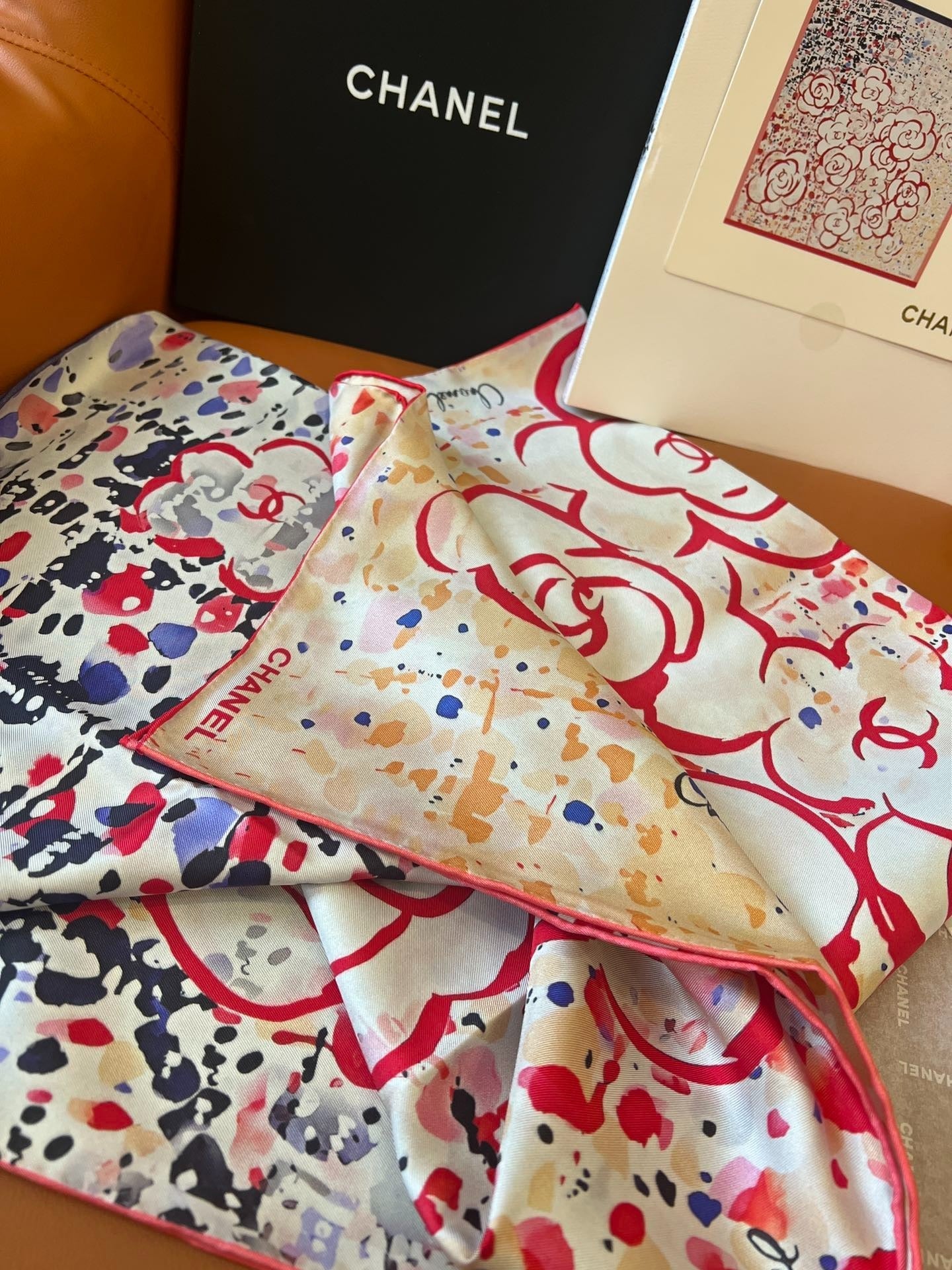 CHANEL 25S SCARF 90 IN SILK TWILL 700818 mysite