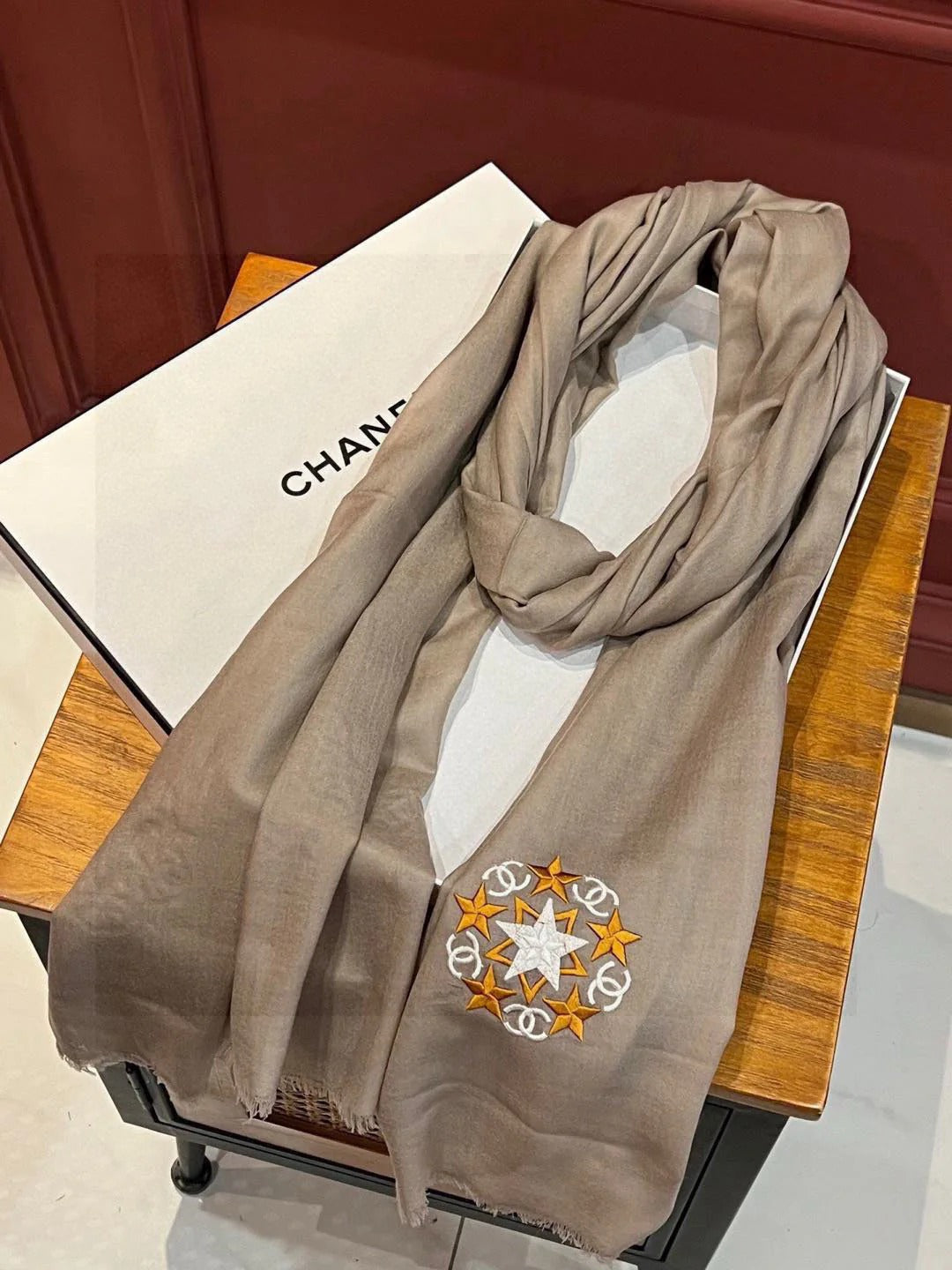 CHANEL 25S SCARF 200 IN CASHMERE WOOL 701967 mysite