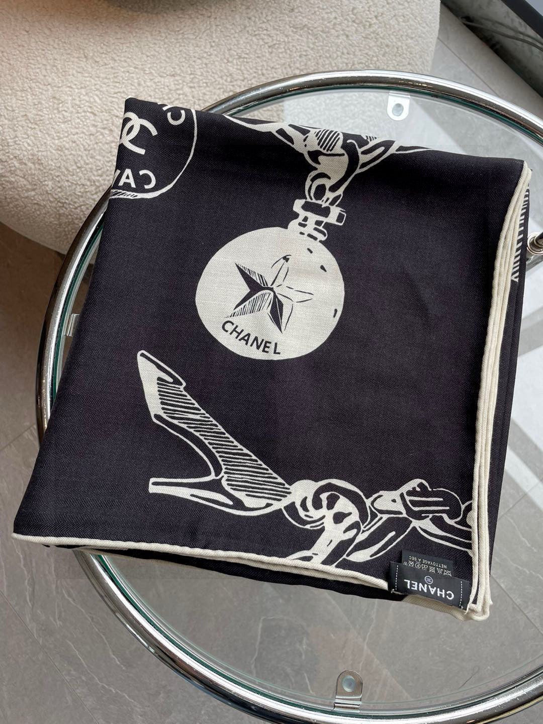 CHANEL 25S SCARF 140 IN CASHMERE SILK 733891 mysite