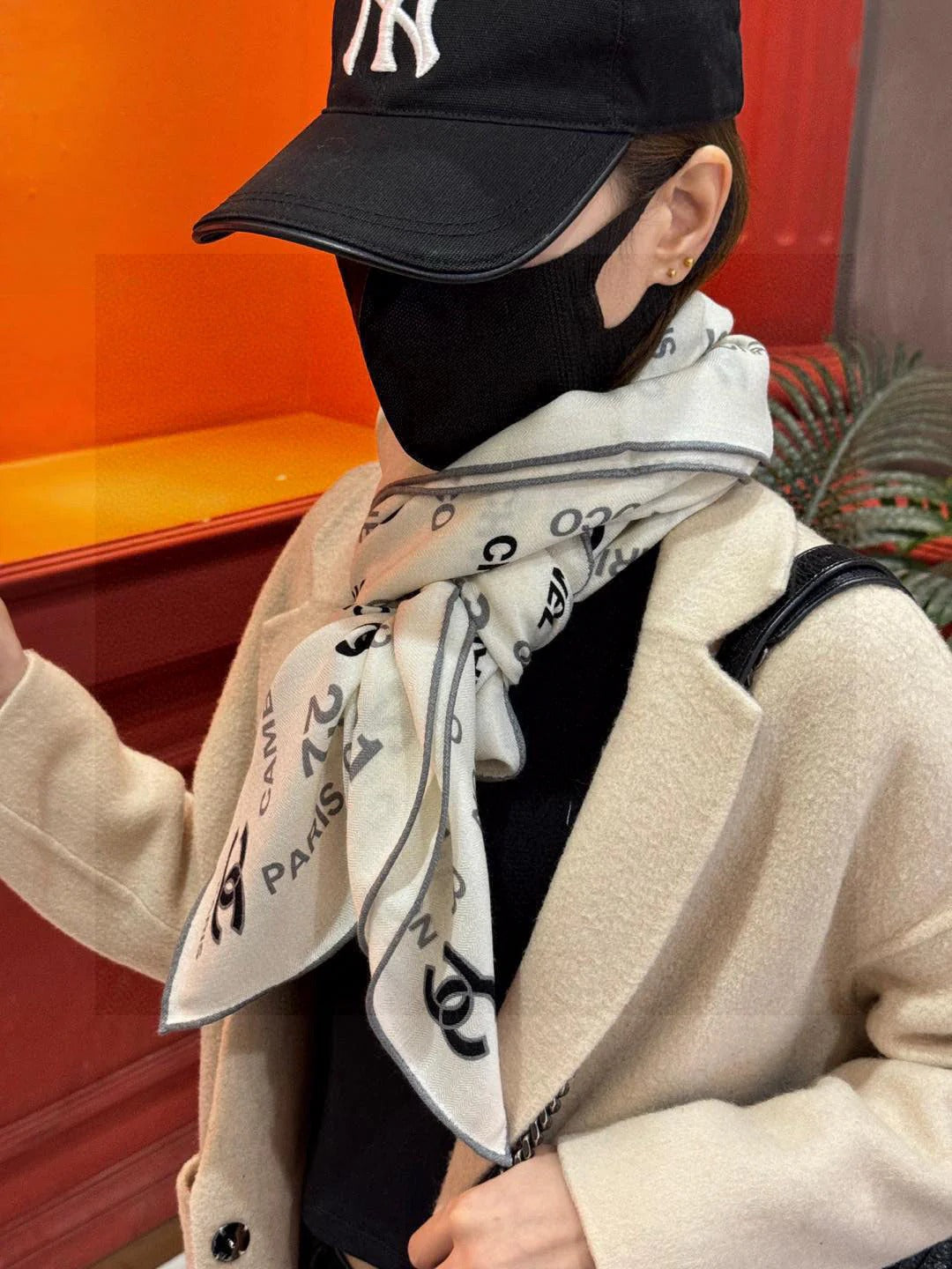 CHANEL 25S SCARF 140 IN CASHMERE SILK 733896 mysite