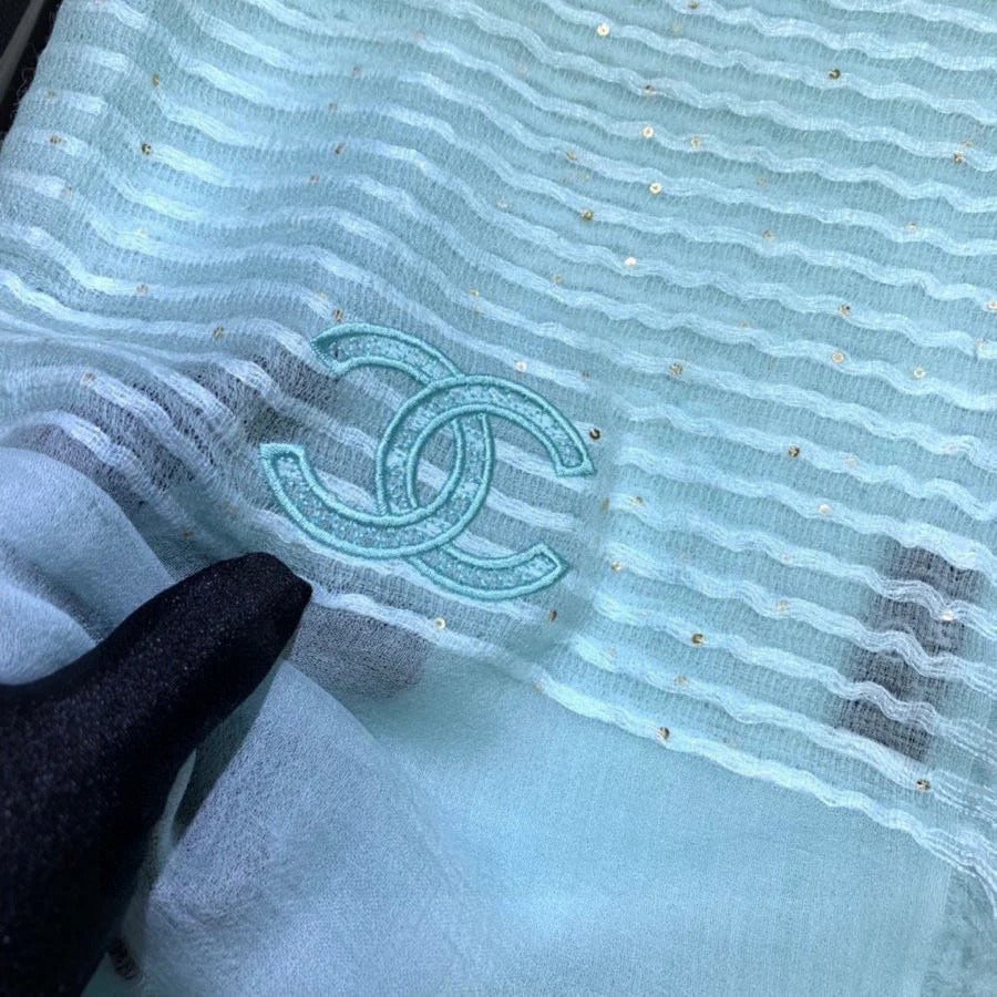 CHANEL 25S SCARF 200 IN CASHMERE VELVET 735755 mysite