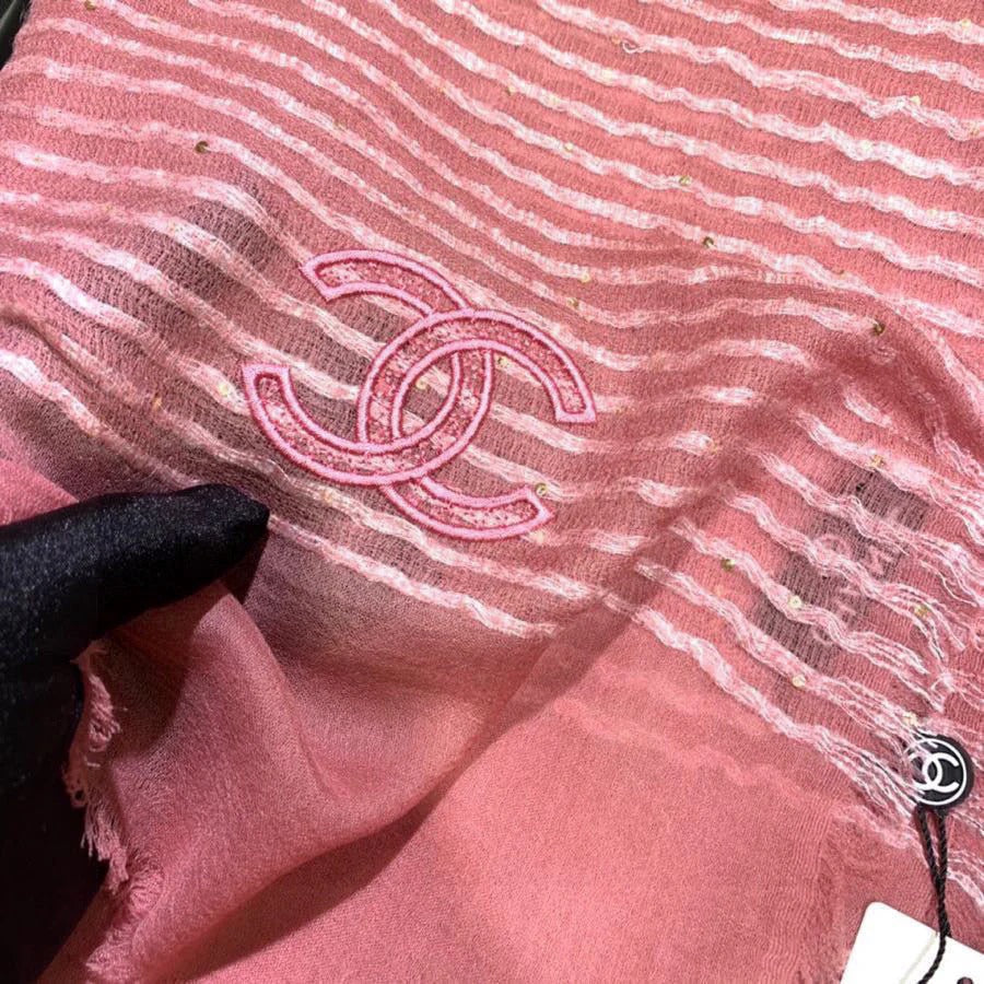 CHANEL 25S SCARF 200 IN CASHMERE VELVET 735756 mysite