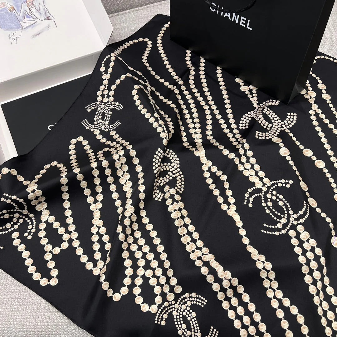 CHANEL 25S SCARF 90 IN SILK 735866 mysite