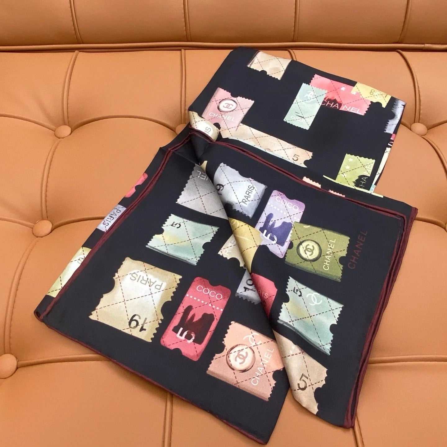 CHANEL 25S SCARF 90 IN SILK 703703 mysite