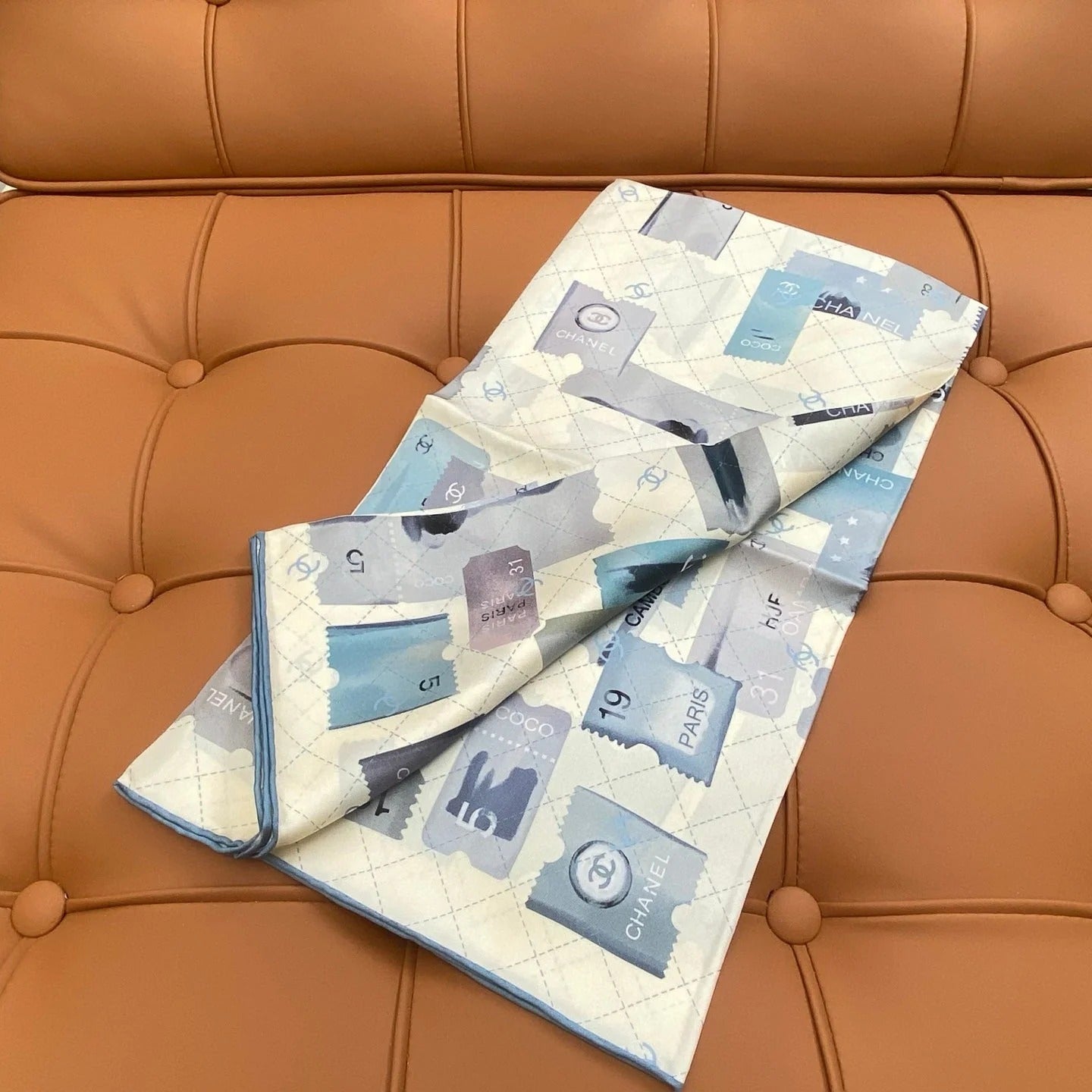 CHANEL 25S SCARF 90 IN SILK 703698 mysite