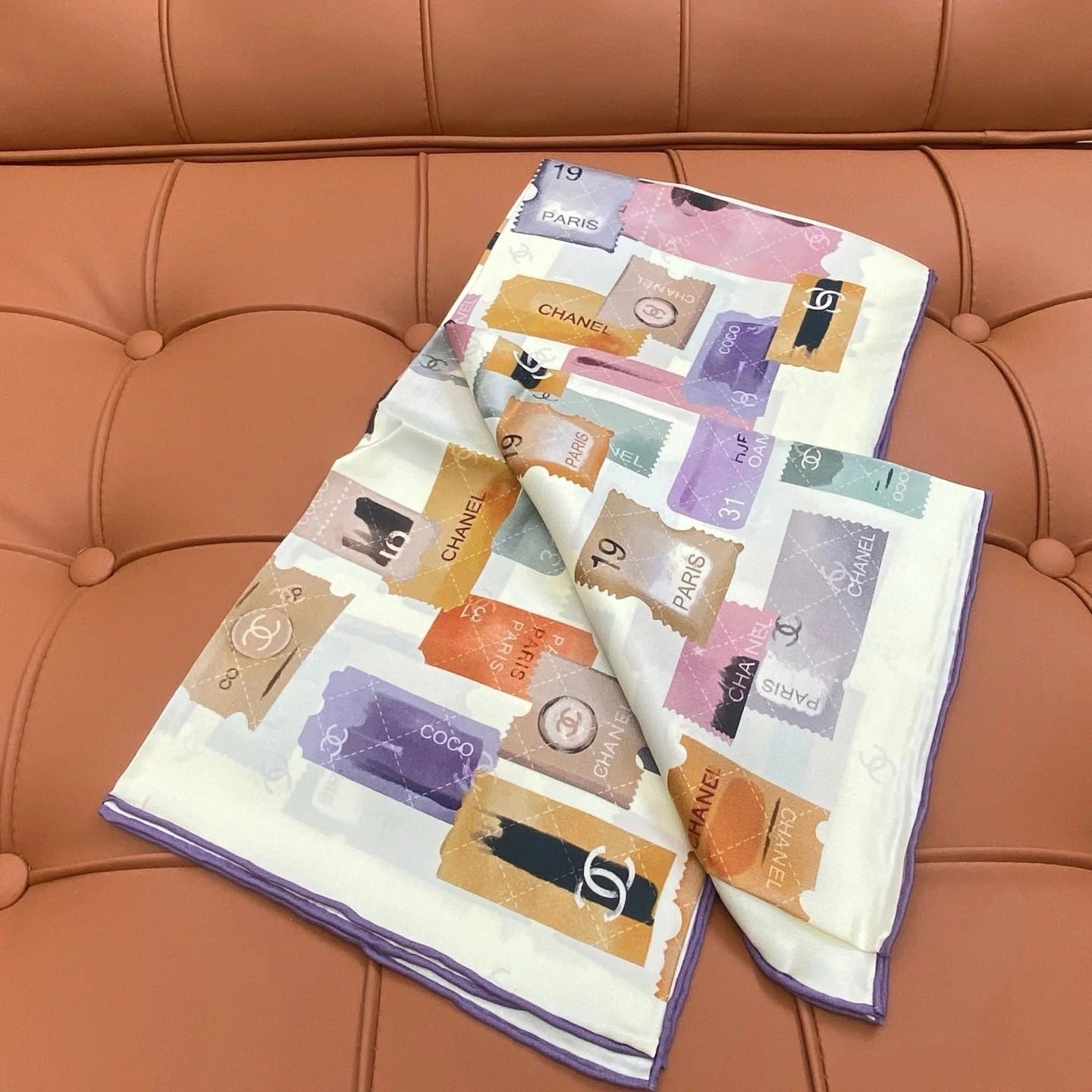 CHANEL 25S SCARF 90 IN SILK 703699 mysite