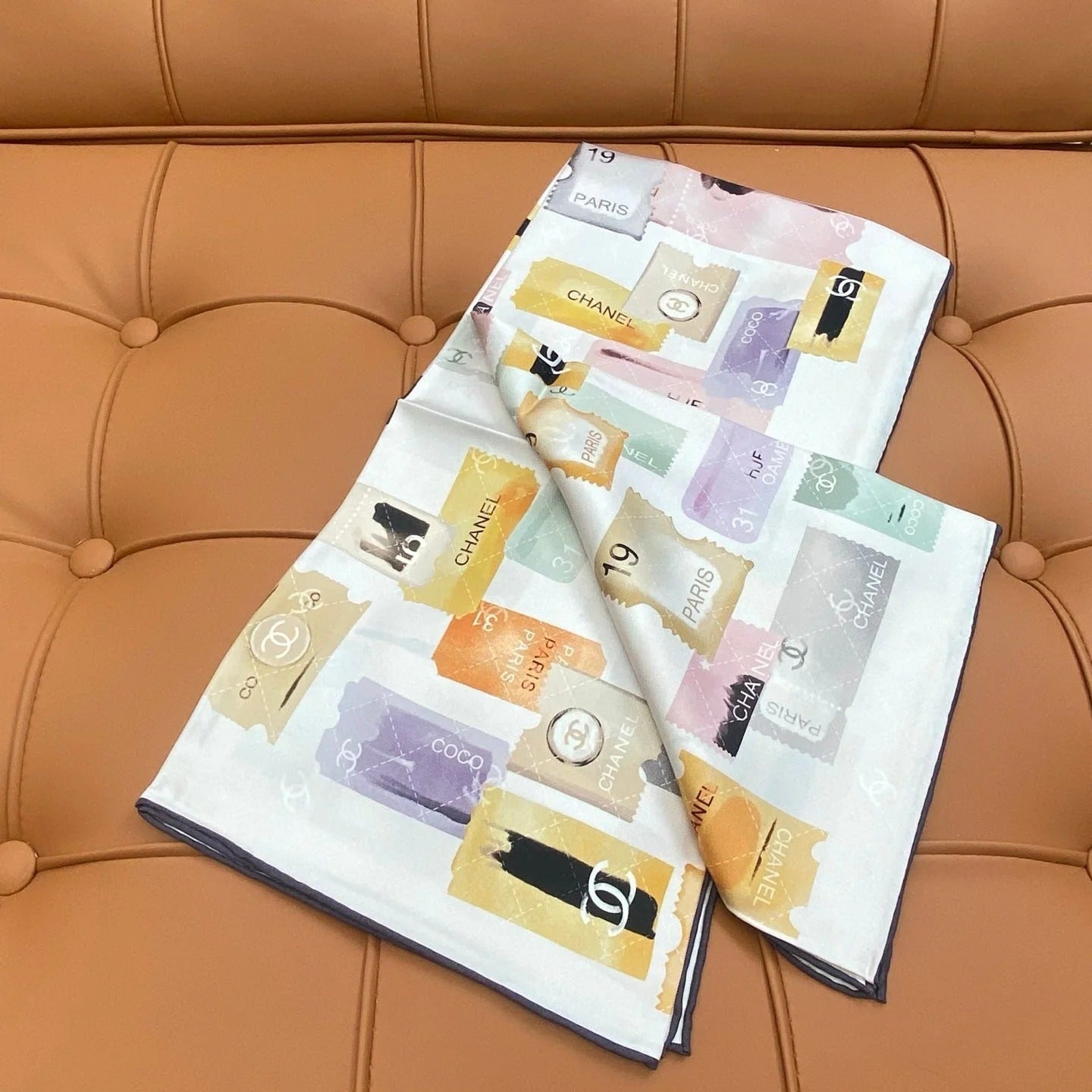 CHANEL 25S SCARF 90 IN SILK 703700 mysite