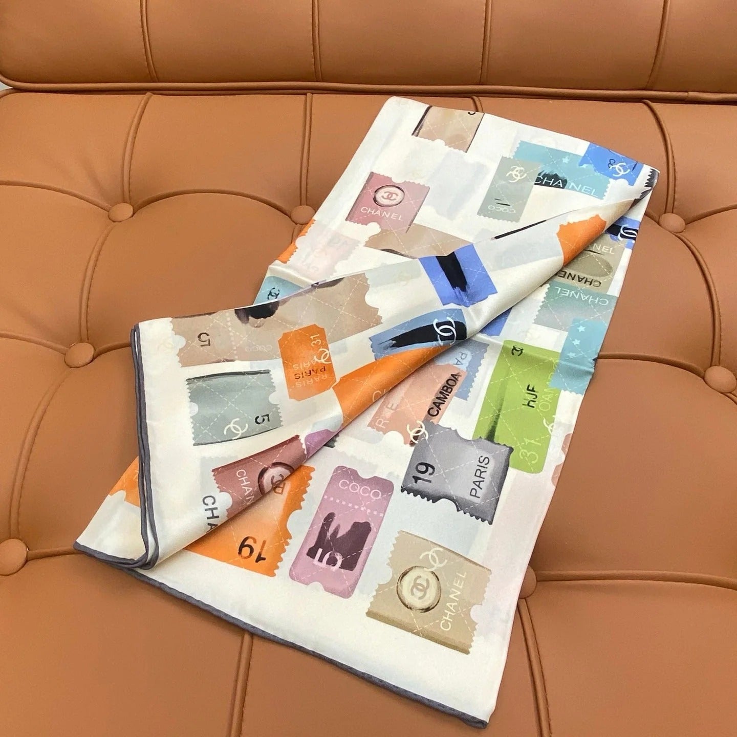 CHANEL 25S SCARF 90 IN SILK 703701 mysite