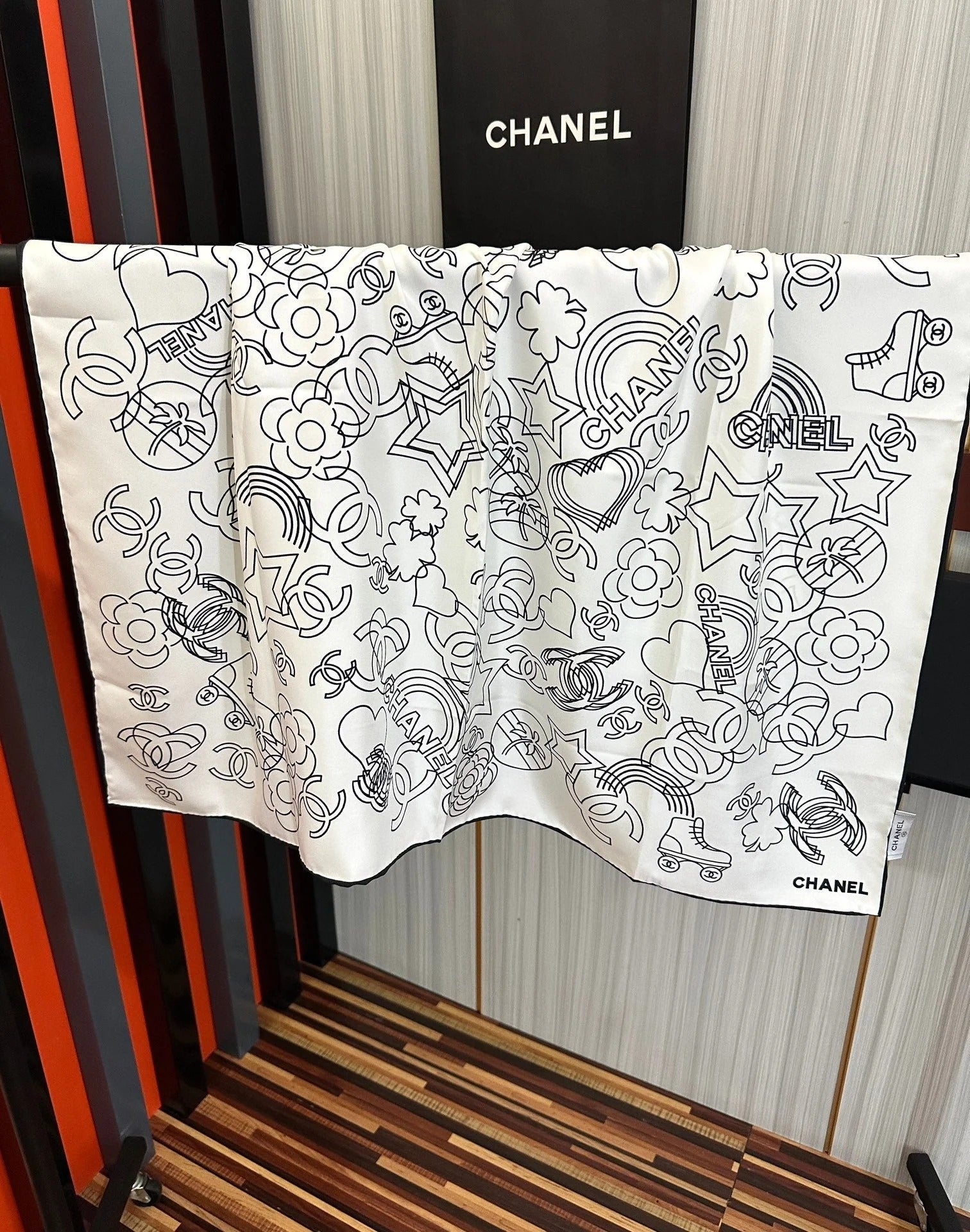 CHANEL 25S SCARF 90 IN SILK 738437 mysite