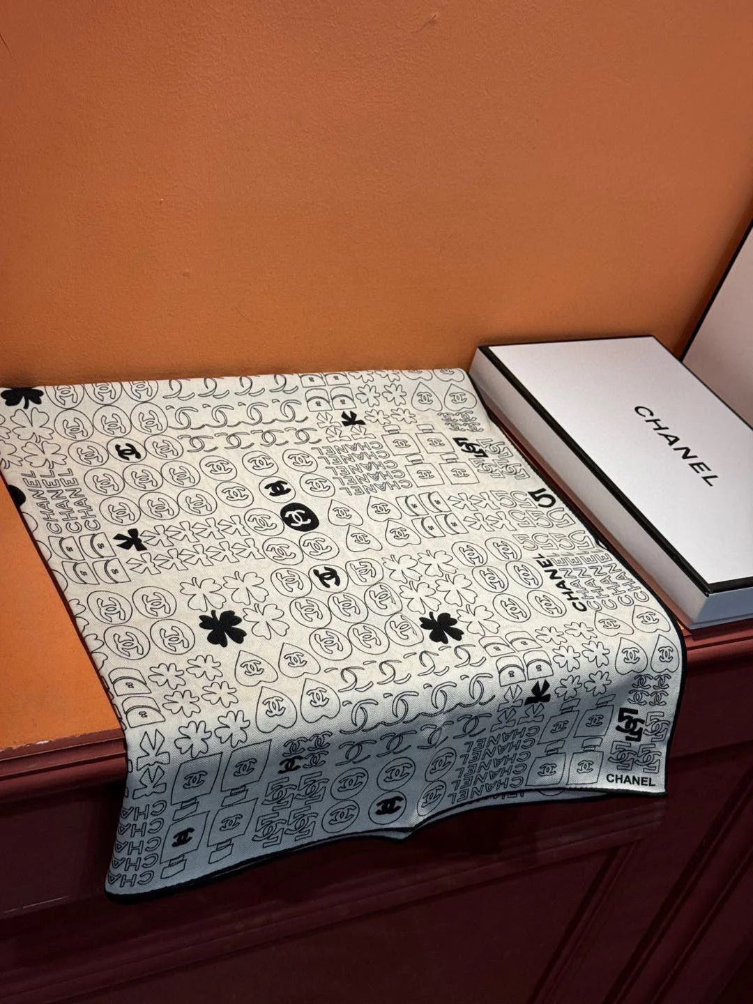 CHANEL 25S SCARF 110 IN CASHMERE SILK 738478 mysite