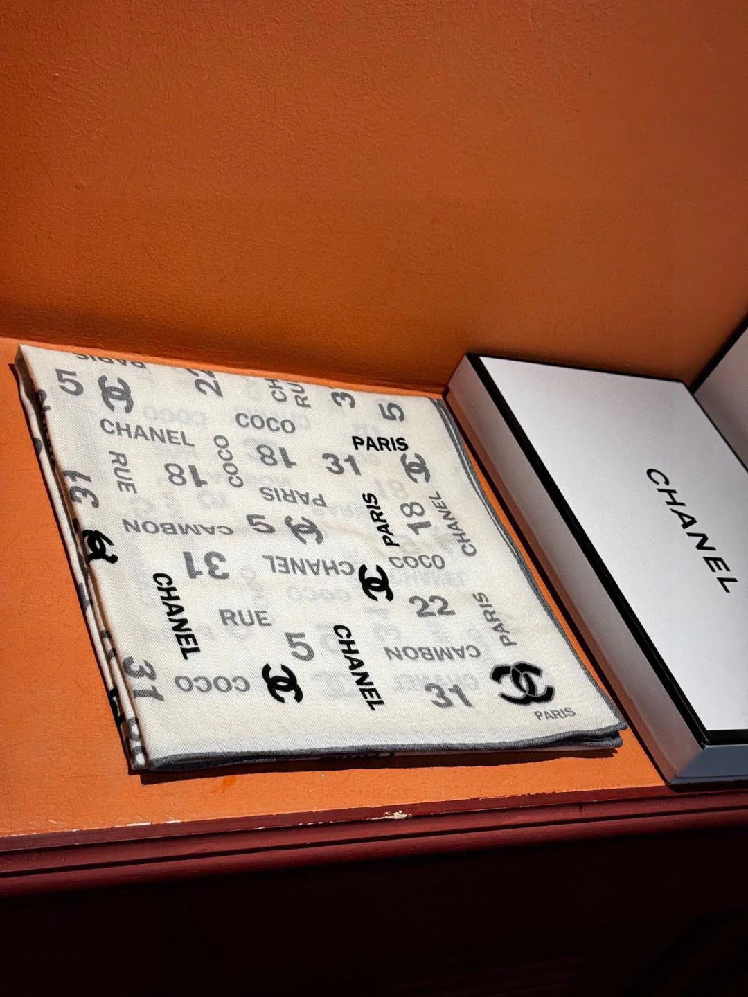 CHANEL 25S SCARF 180 IN CASHMERE SILK 738479 mysite