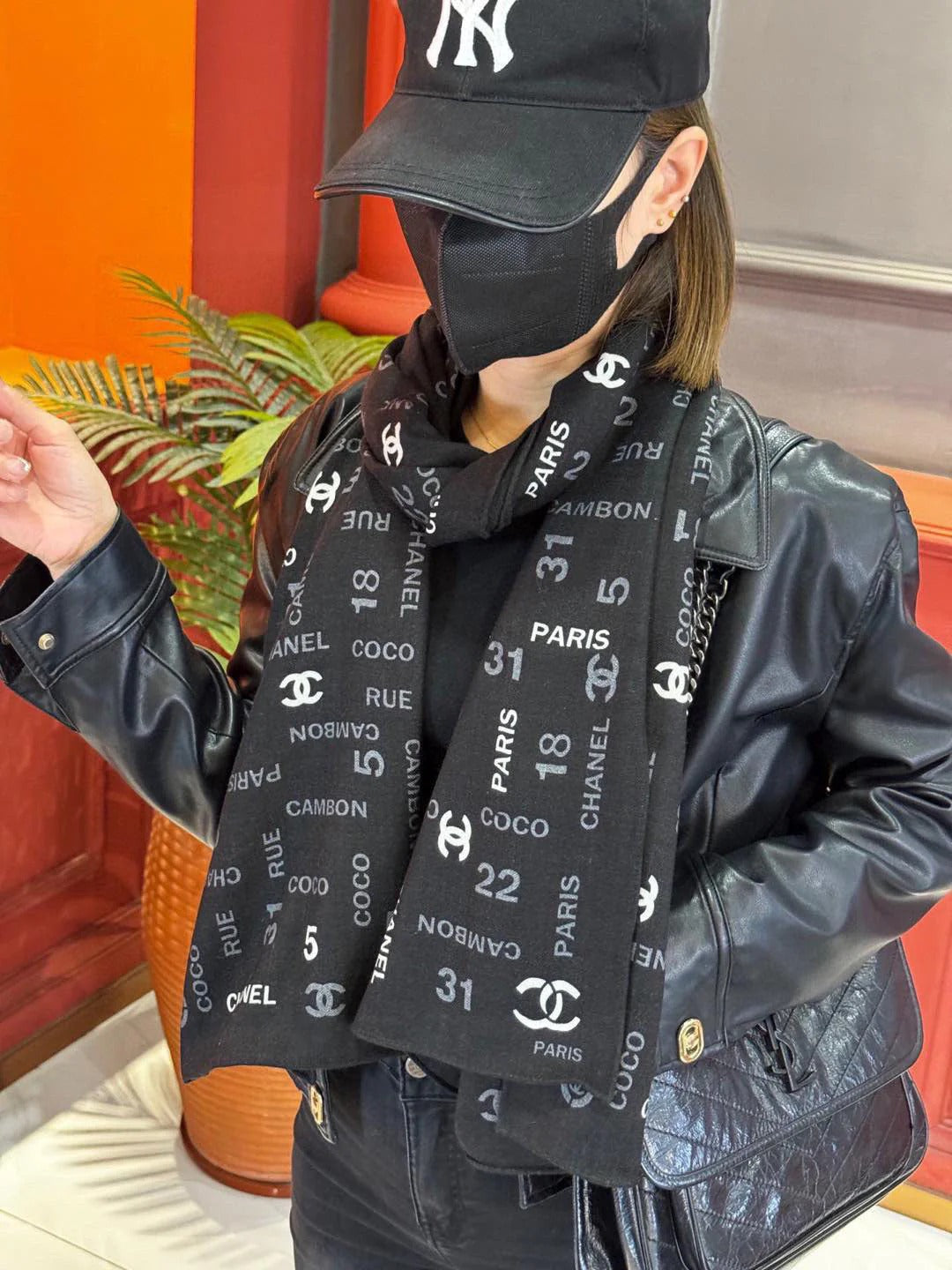 CHANEL 25S SCARF 180 IN CASHMERE SILK 738480 mysite