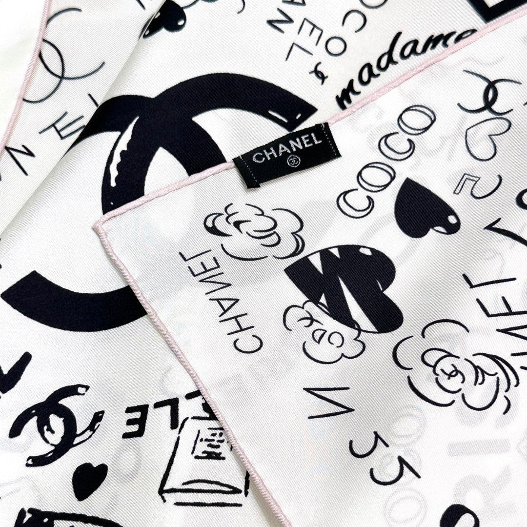 CHANEL 25S SCARF 90 IN SILK 730660 mysite