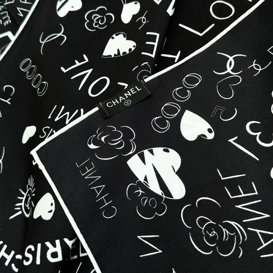 CHANEL 25S SCARF 90 IN SILK 730661 mysite