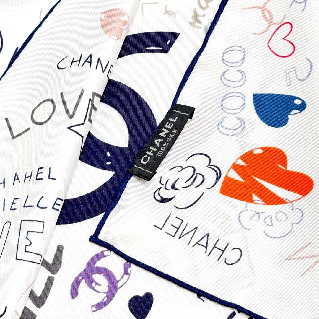 CHANEL 25S SCARF 90 IN SILK 730662 mysite