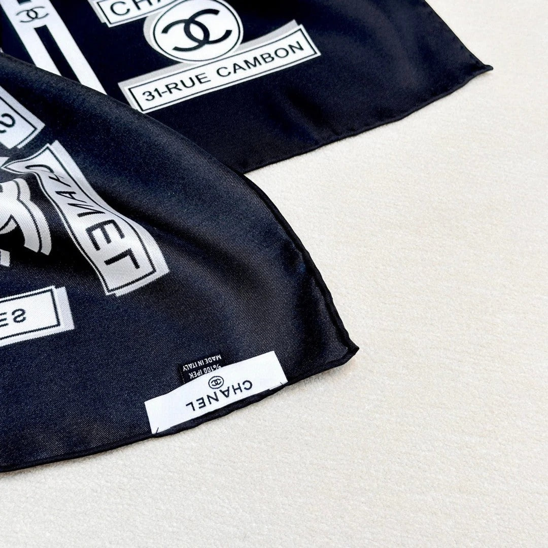 CHANEL 25S SCARF 90 IN SILK 729053 mysite