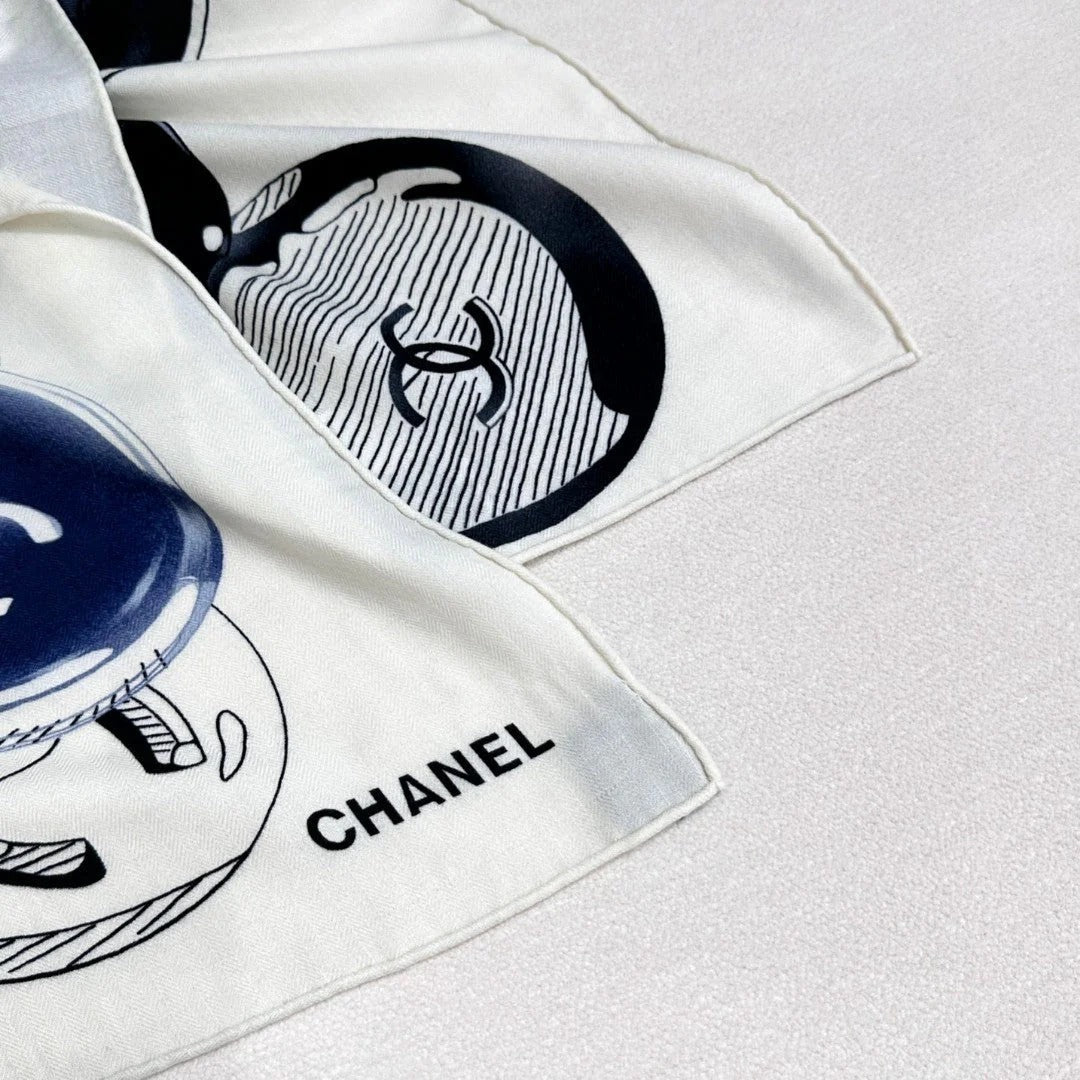 CHANEL 25S SCARF 140 IN CASHMERE SILK 642080 mysite